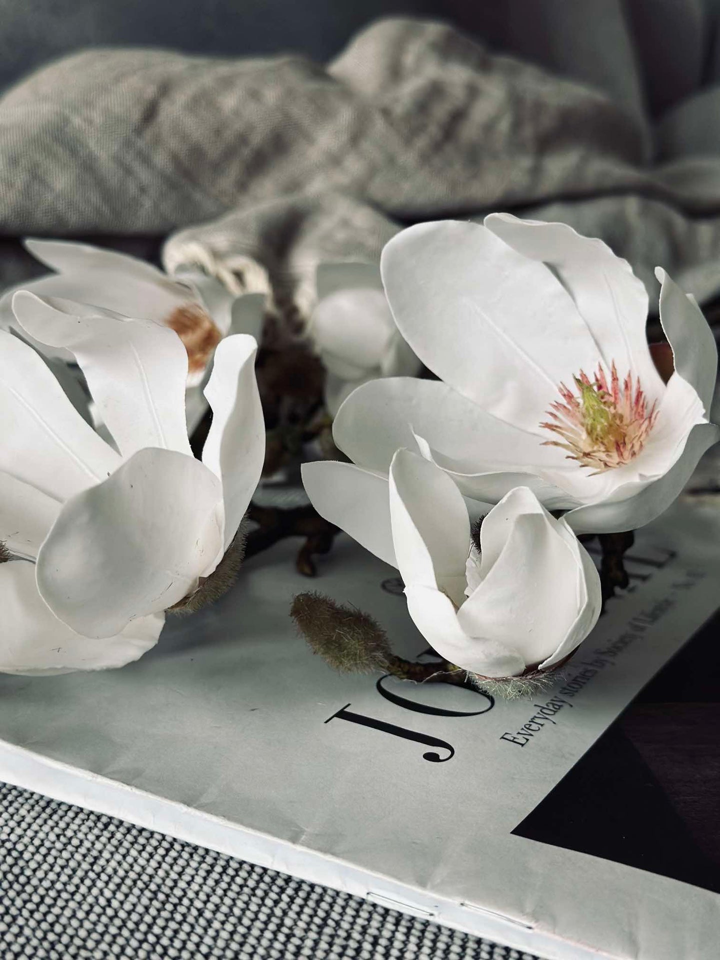 Magnolienblüte - Weiß 88 cm