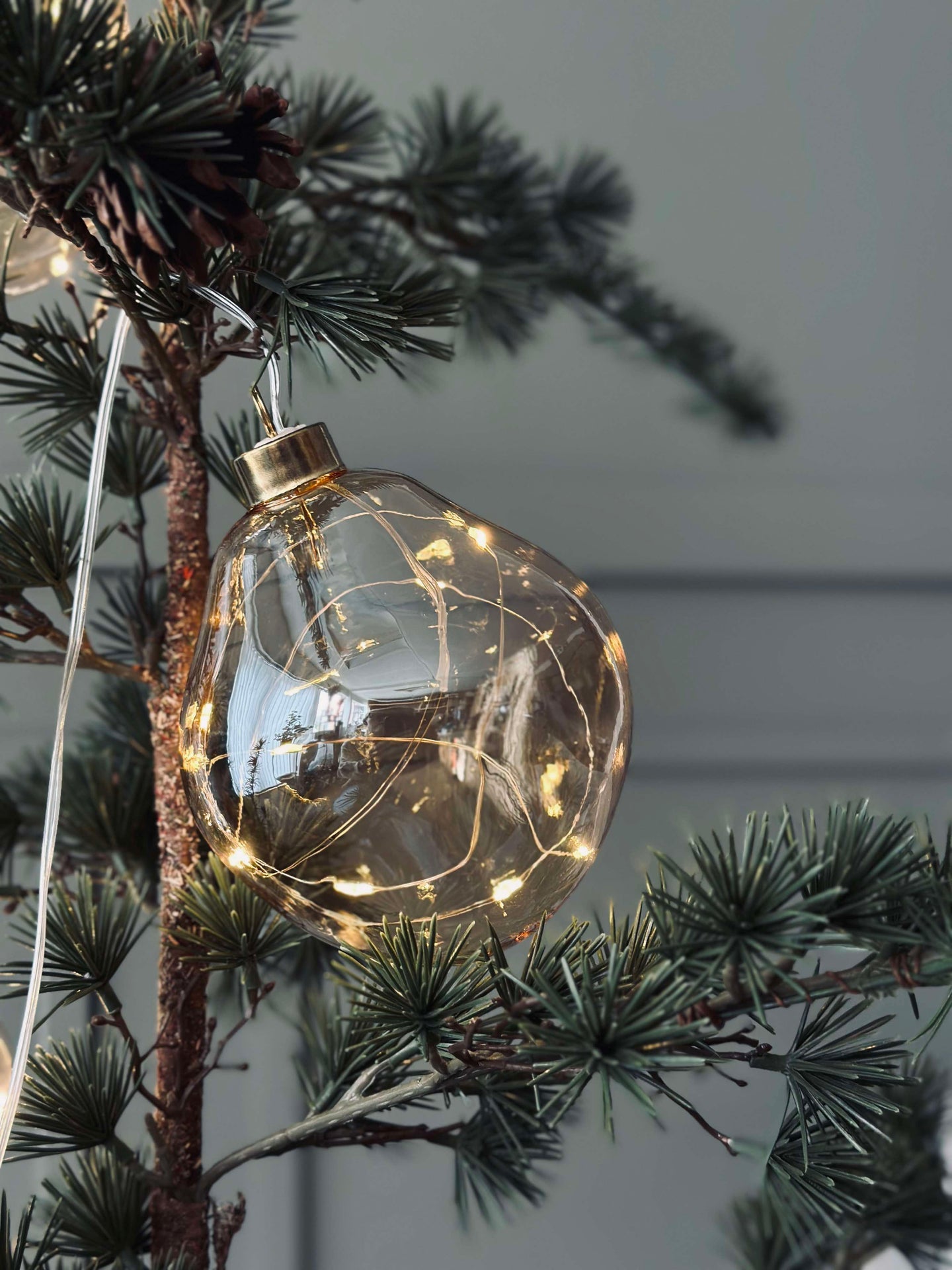 LED-Lichtkugeln Golden - Set mit 3 Stk
