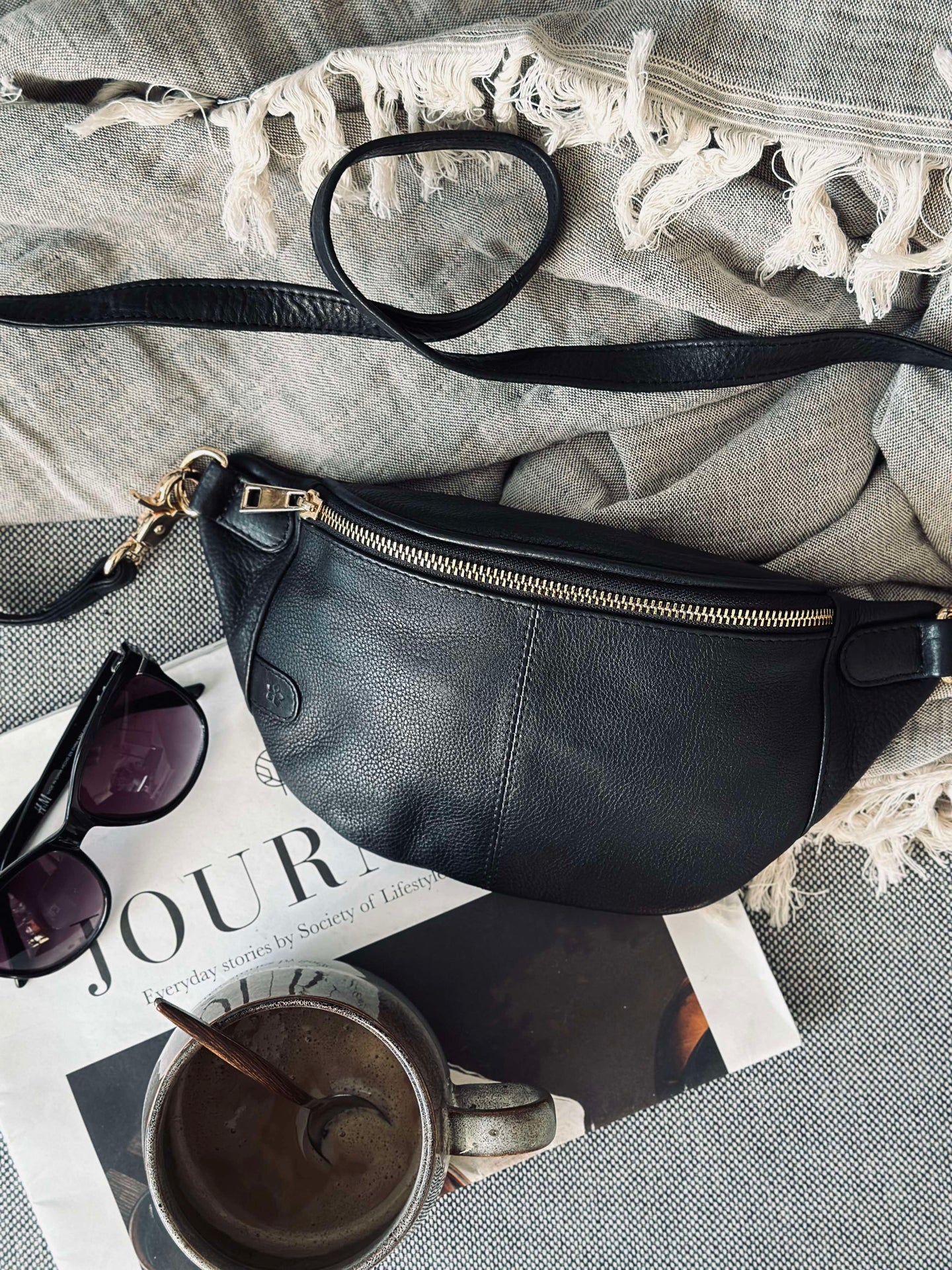 Bumbag Molly - Black / gold