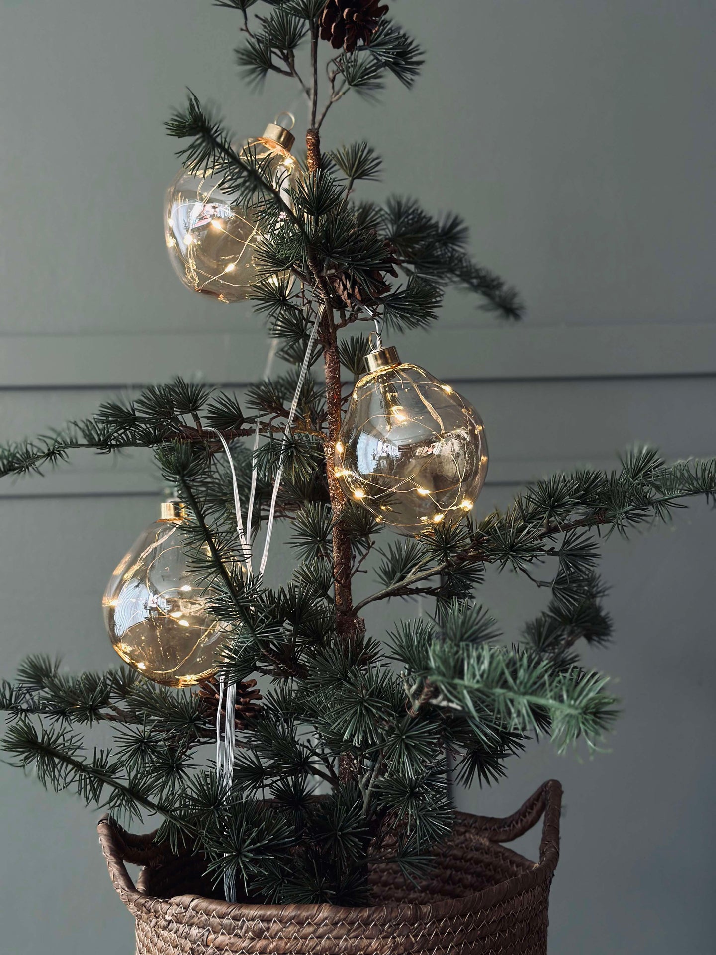 LED-Lichtkugeln Golden - Set mit 3 Stk