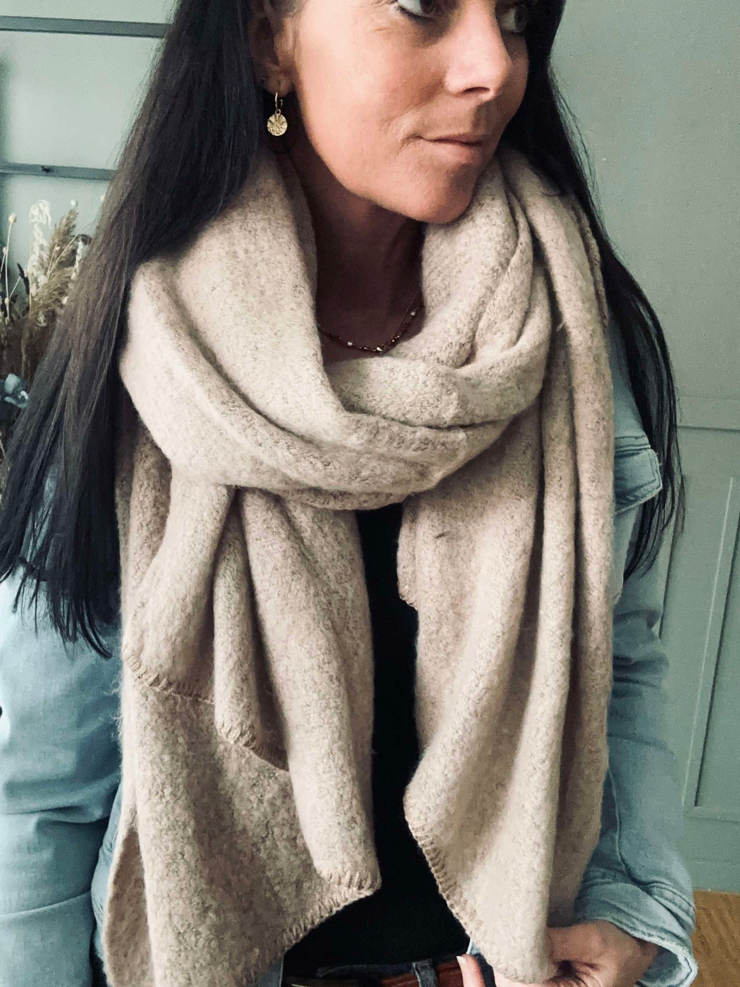Schal MILA Beige / Rose