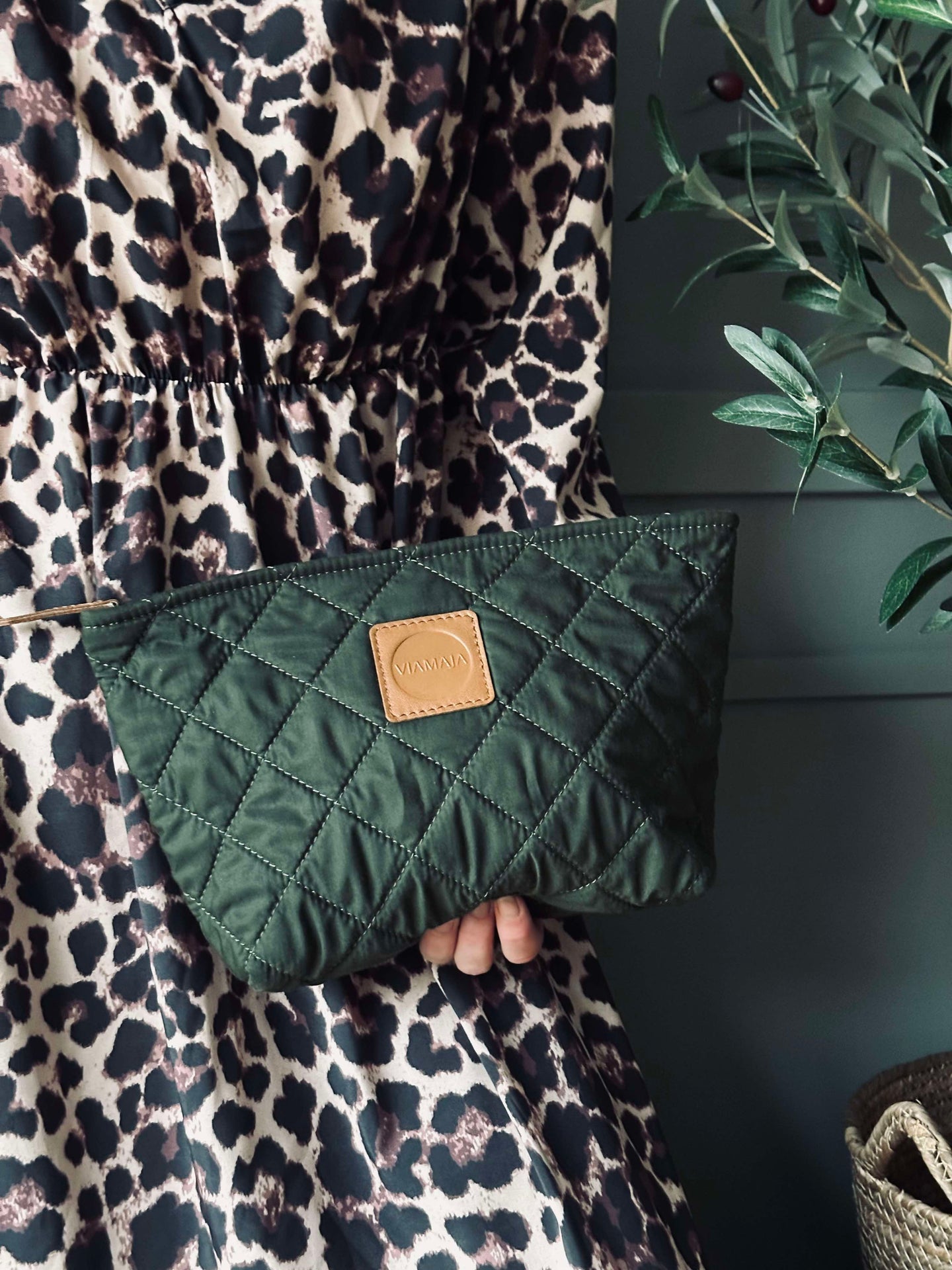 Kulturtasche / Clutch Grün