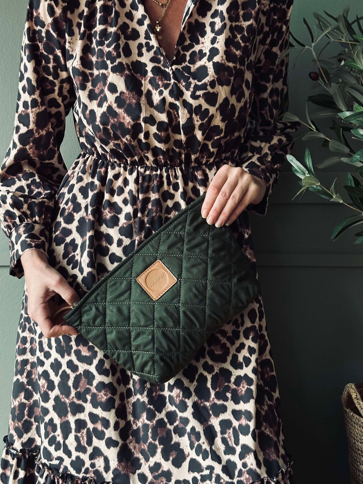Kulturtasche / Clutch Grün