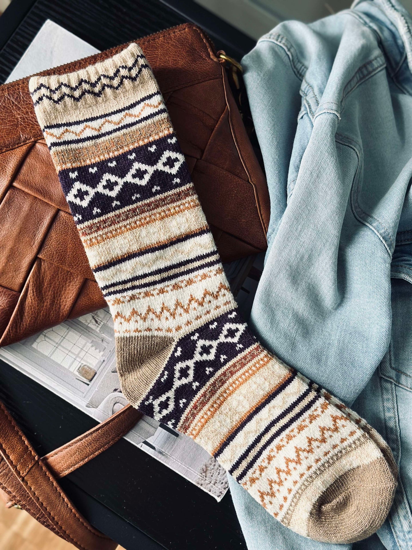 Socken in schönen Farben - Beige-Mix