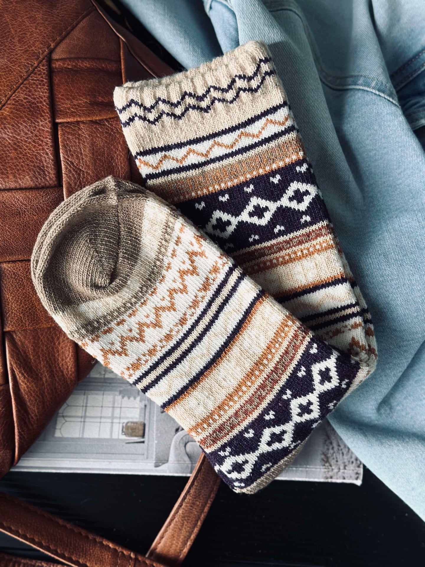 Socken in schönen Farben - Beige-Mix