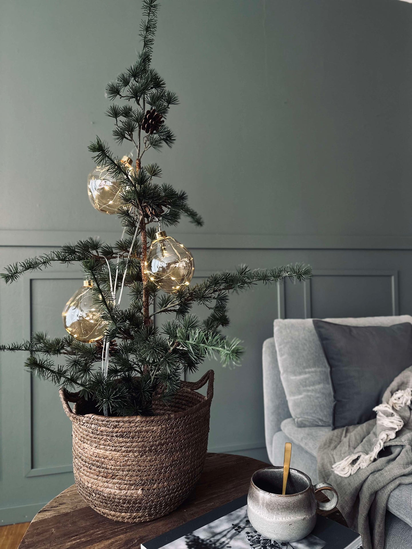 LED-Lichtkugeln Golden - Set mit 3 Stk