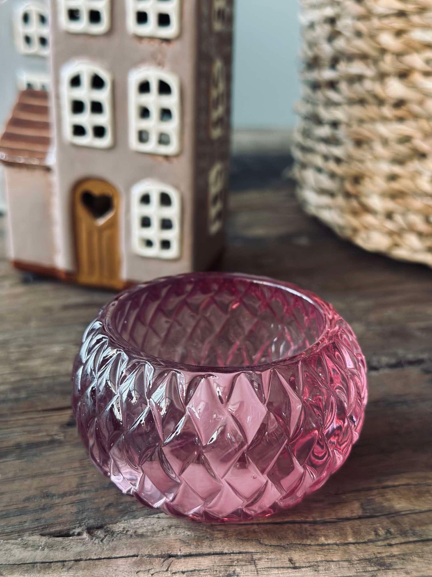 Teelichthalter für Teelichter Diamond - Pink