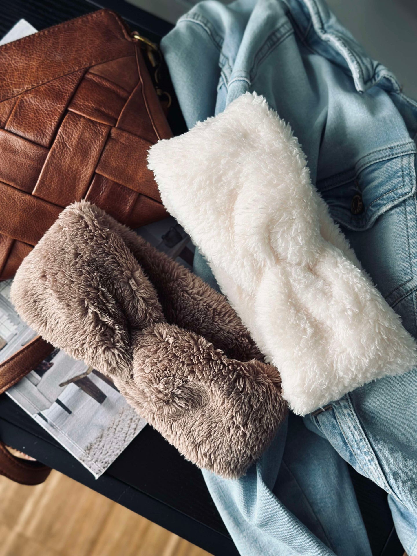 Stirnband Fleece - Braun