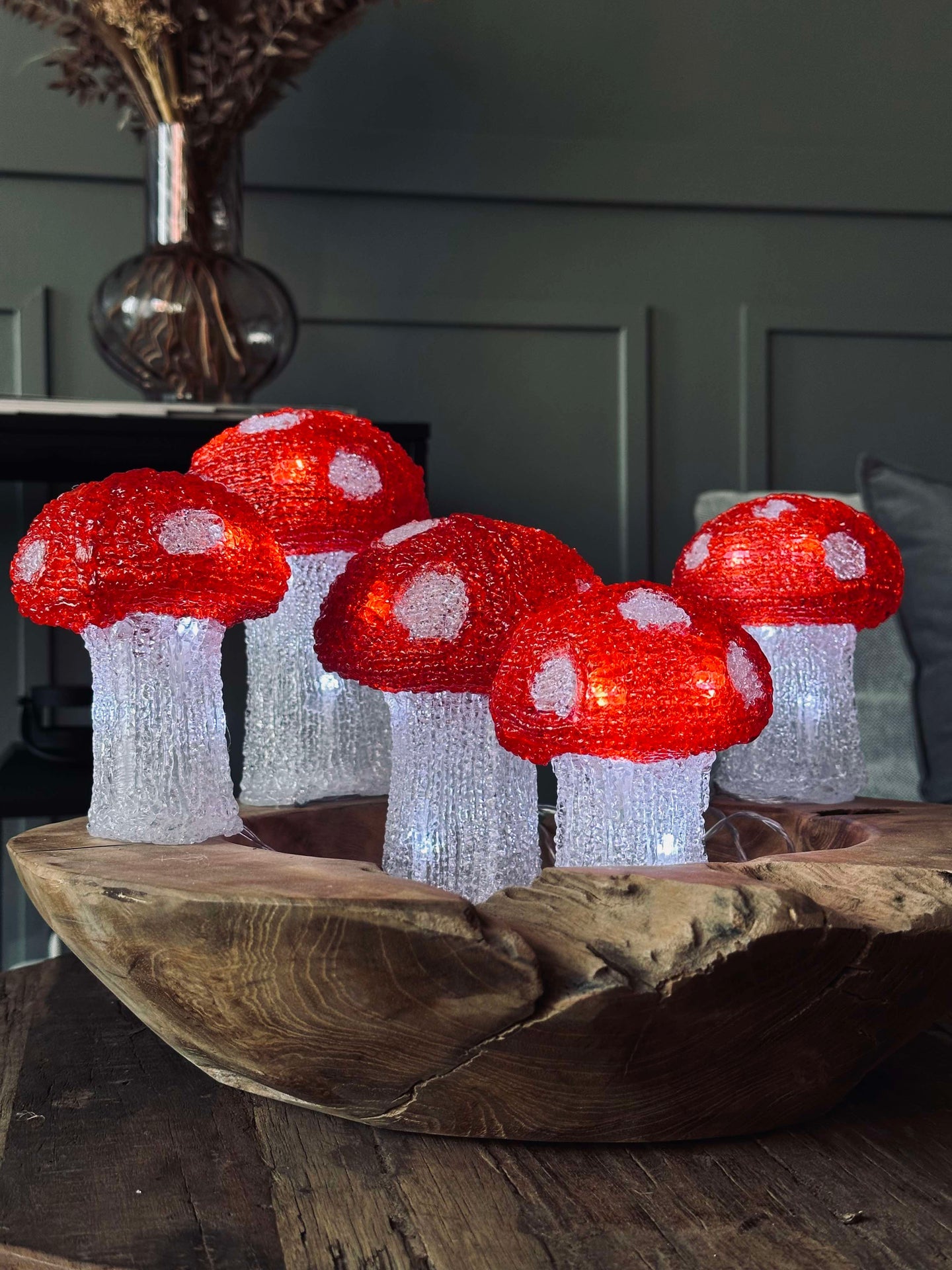 Mushroom-Set mit 5 Lampen - Für Innen- und Außenbereich zugelassen