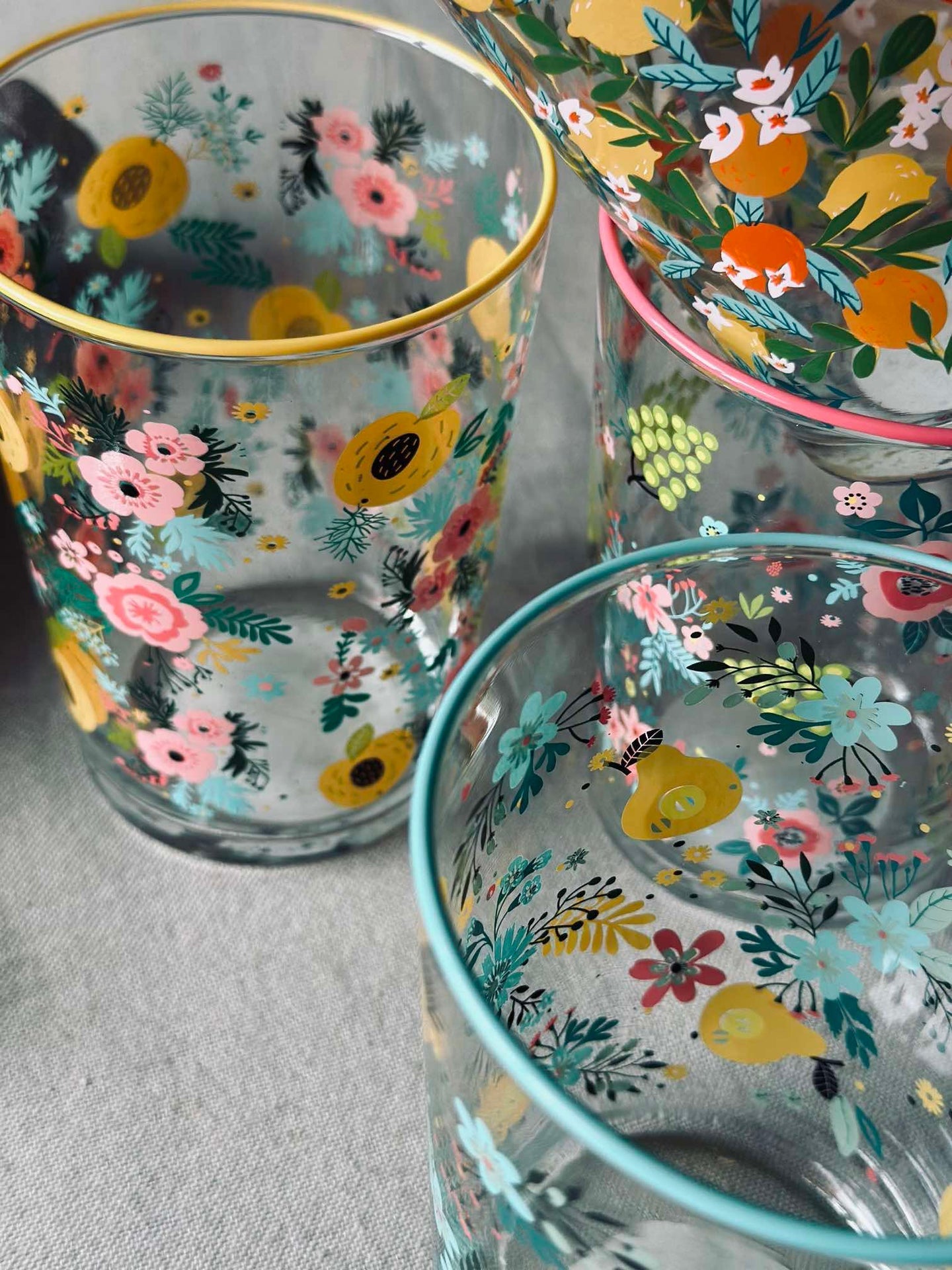 Trinkgläser FLORA - Set mit 4 Gläsern