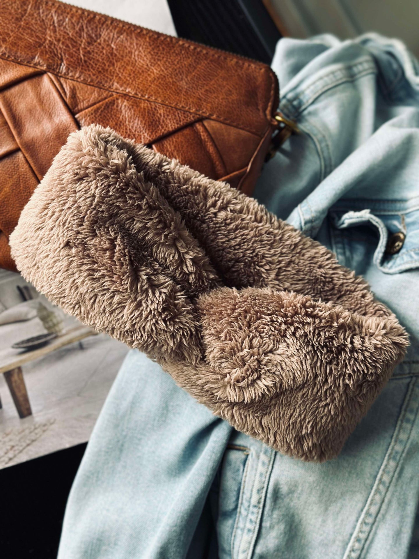 Stirnband Fleece - Braun