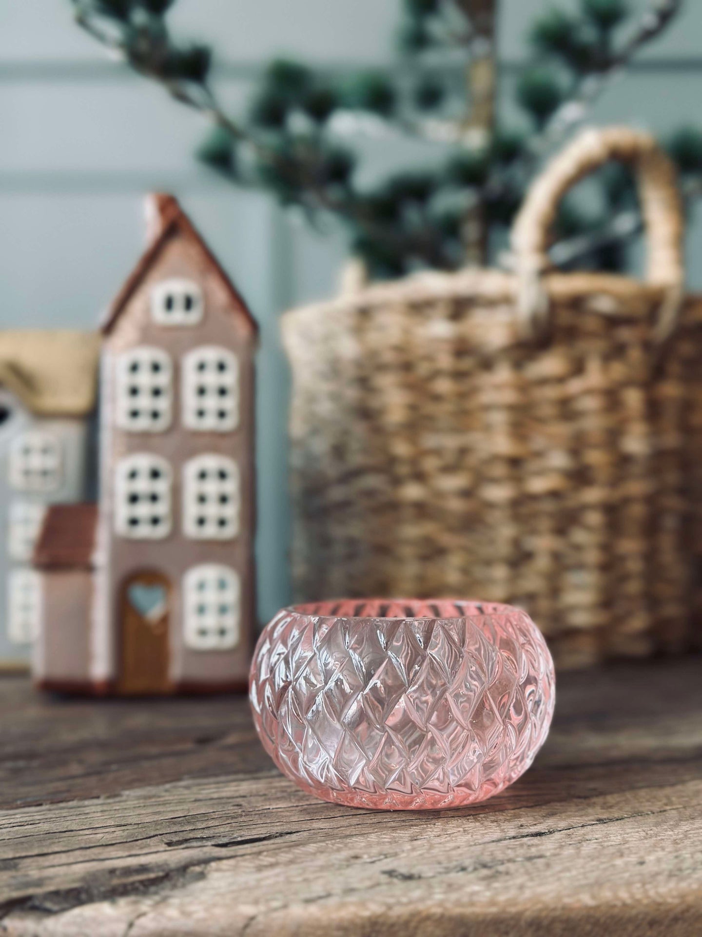 Teelichthalter für Teelichter Diamond - Light Pink