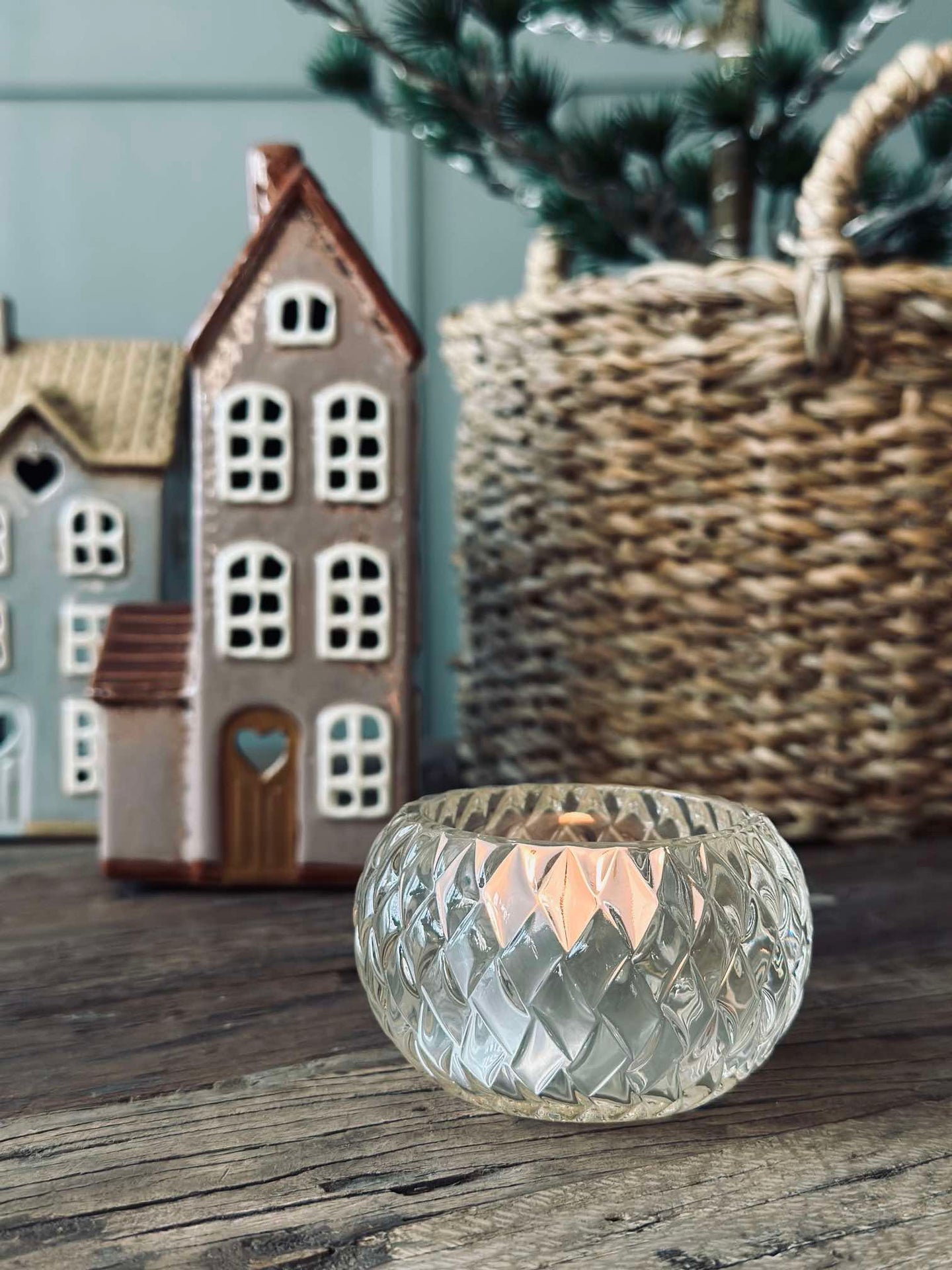 Teelichthalter für Teelichter Diamond - White