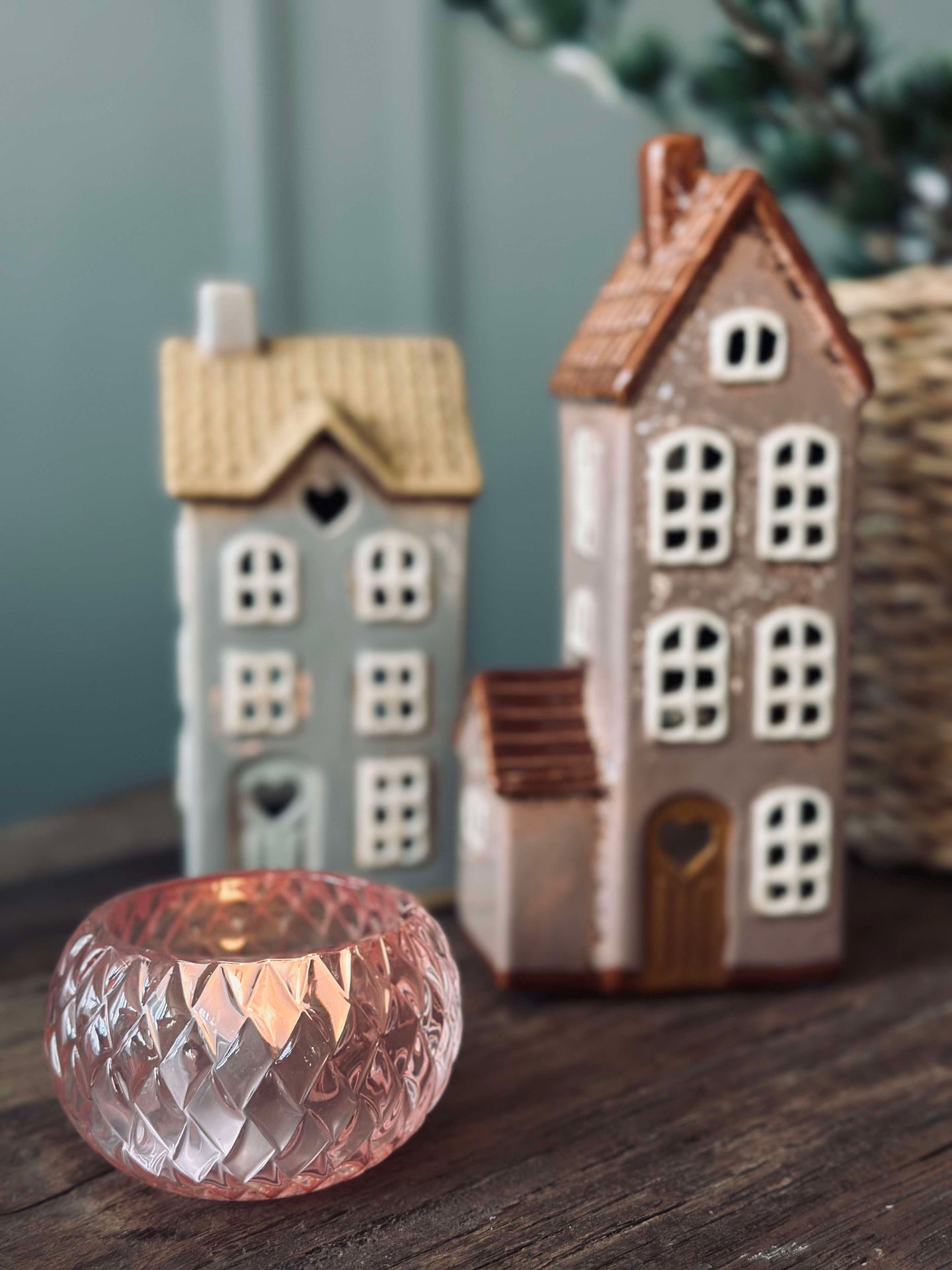Teelichthalter für Teelichter Diamond - Light Pink
