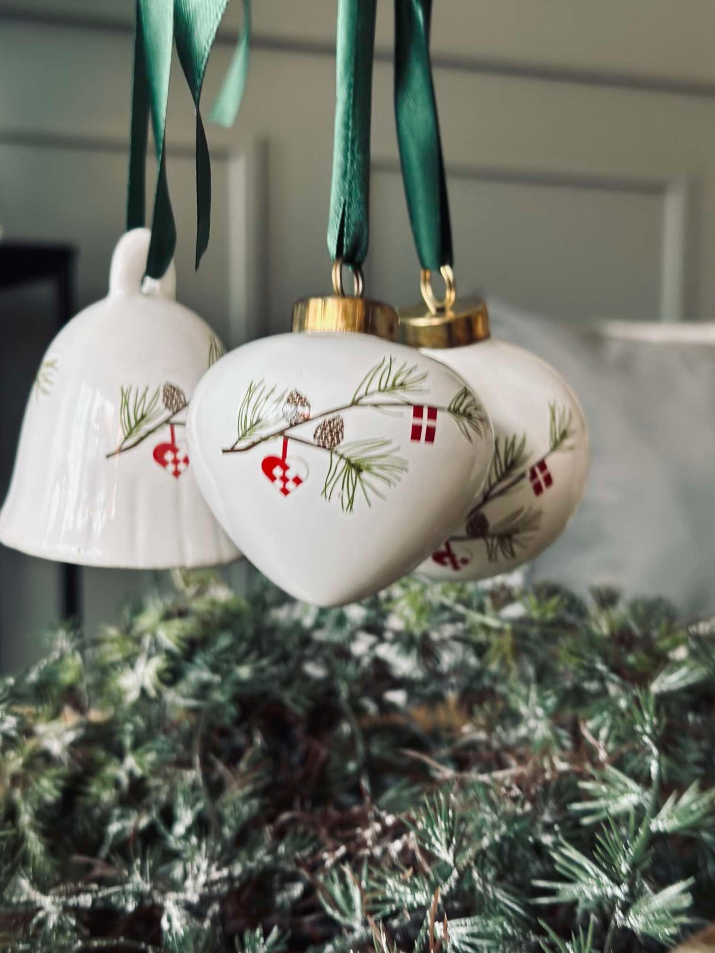 Set aus 3 Weihnachtsanhängern