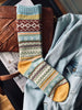 Socken in schönen Farben - Blau / Gelb-Mix