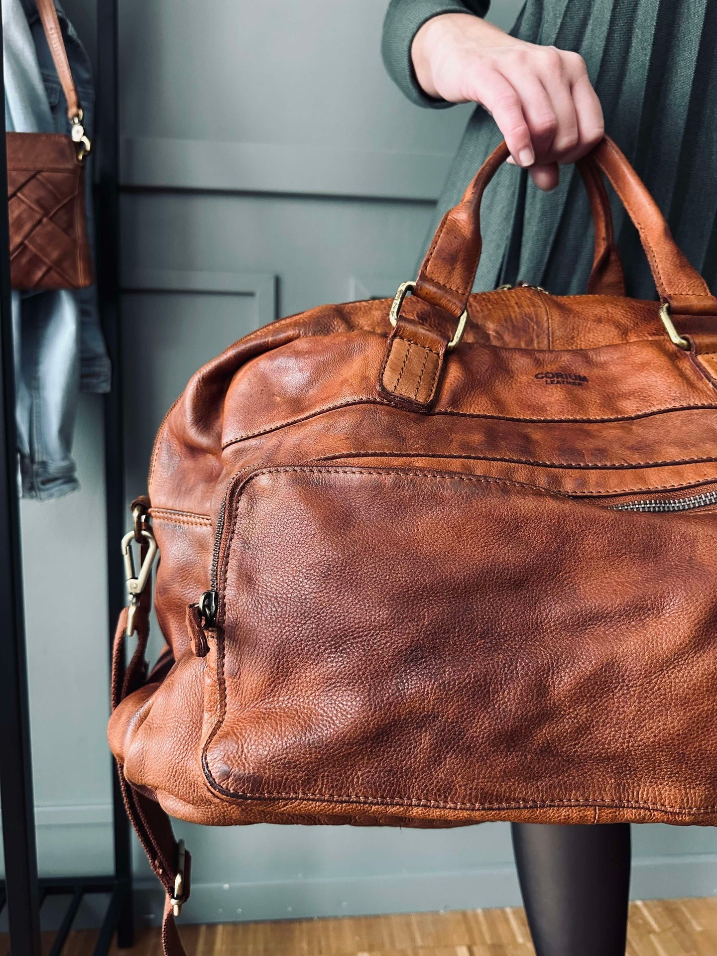 Wochenendtasche Raw boheme - Cognac