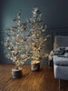 Baum mit Zapfen und Lichterkette - 120 cm