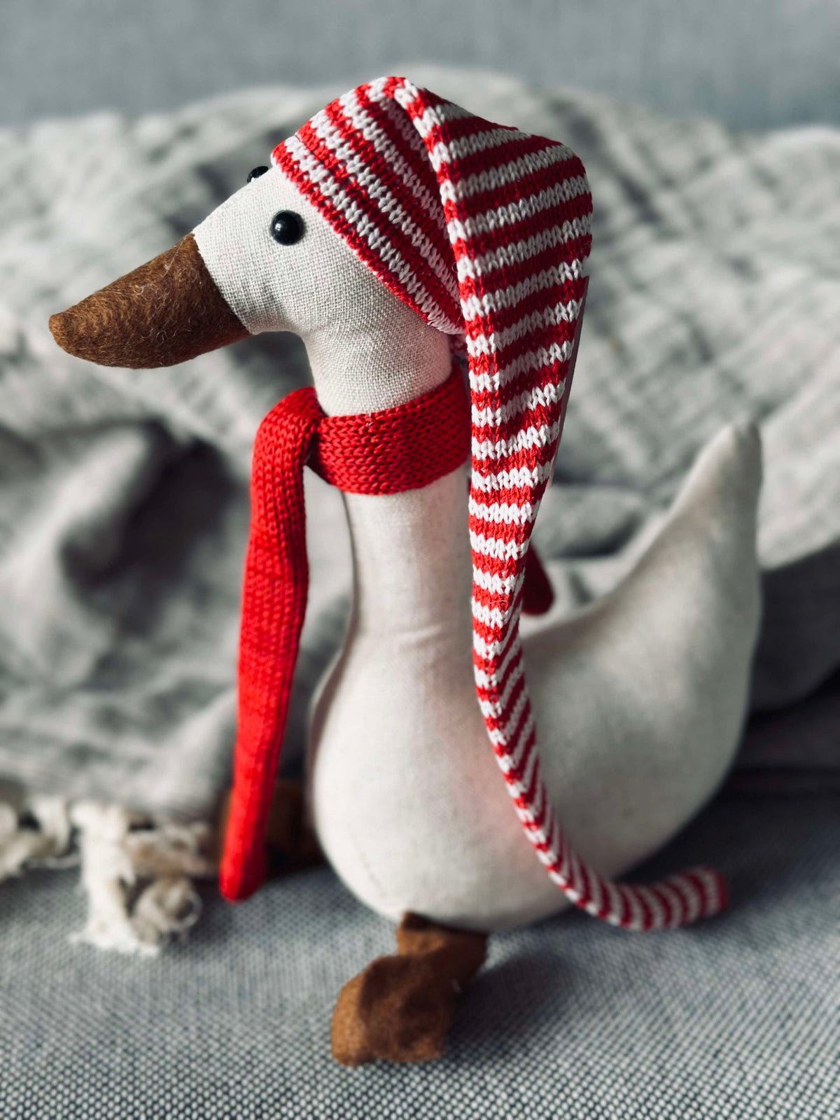 Weihnachtsente mit Mütze - Medium