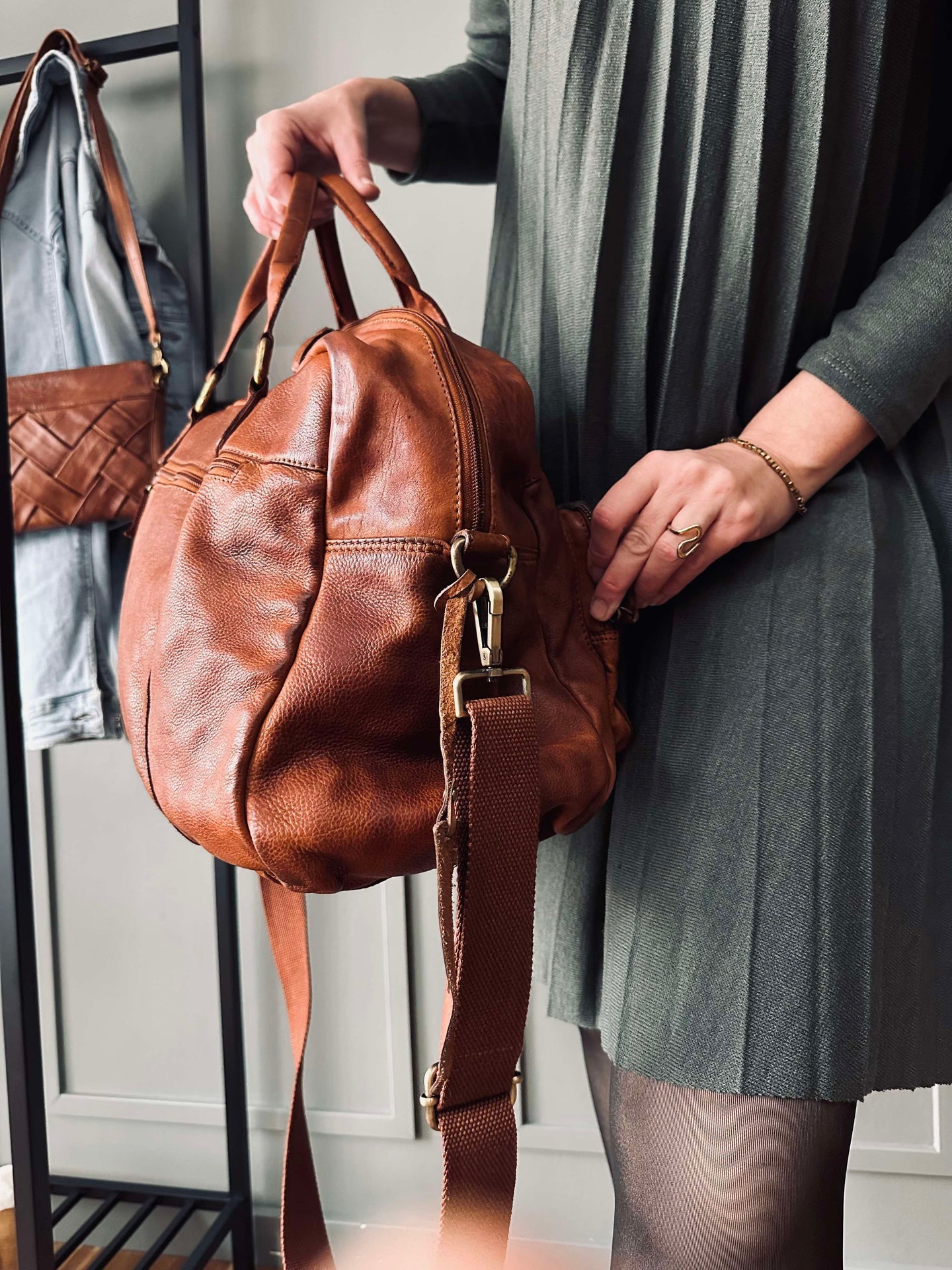 Wochenendtasche Raw boheme - Cognac