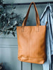 Shopper Marina aus weichem Leder - Cognac