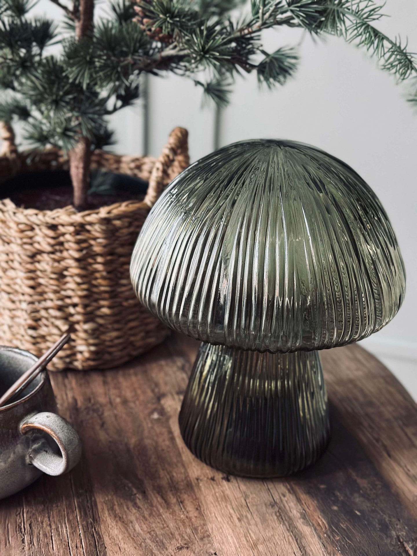 Mushroom mit Rillen 25 cm - Grün