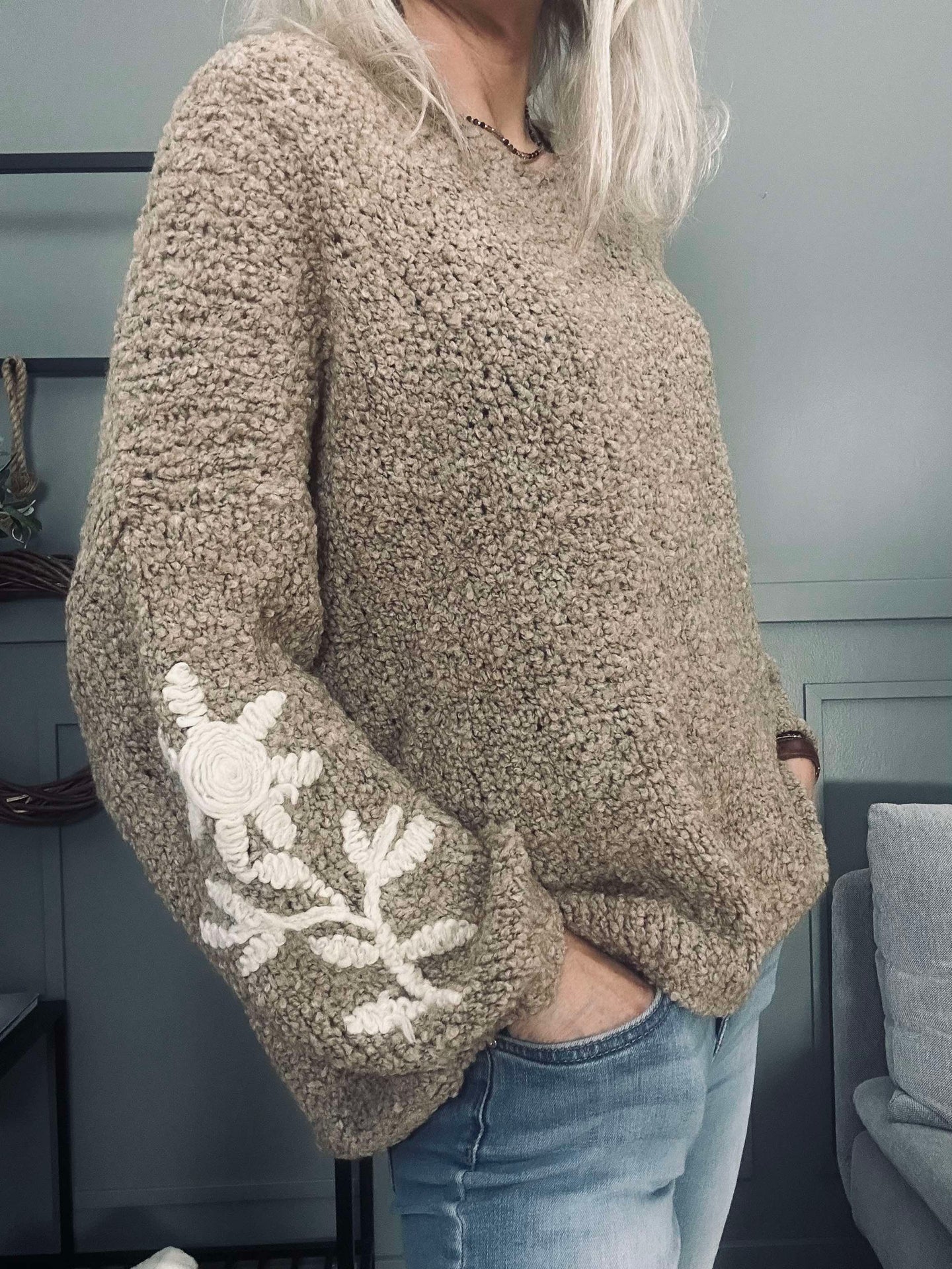 Strick Almond Beige