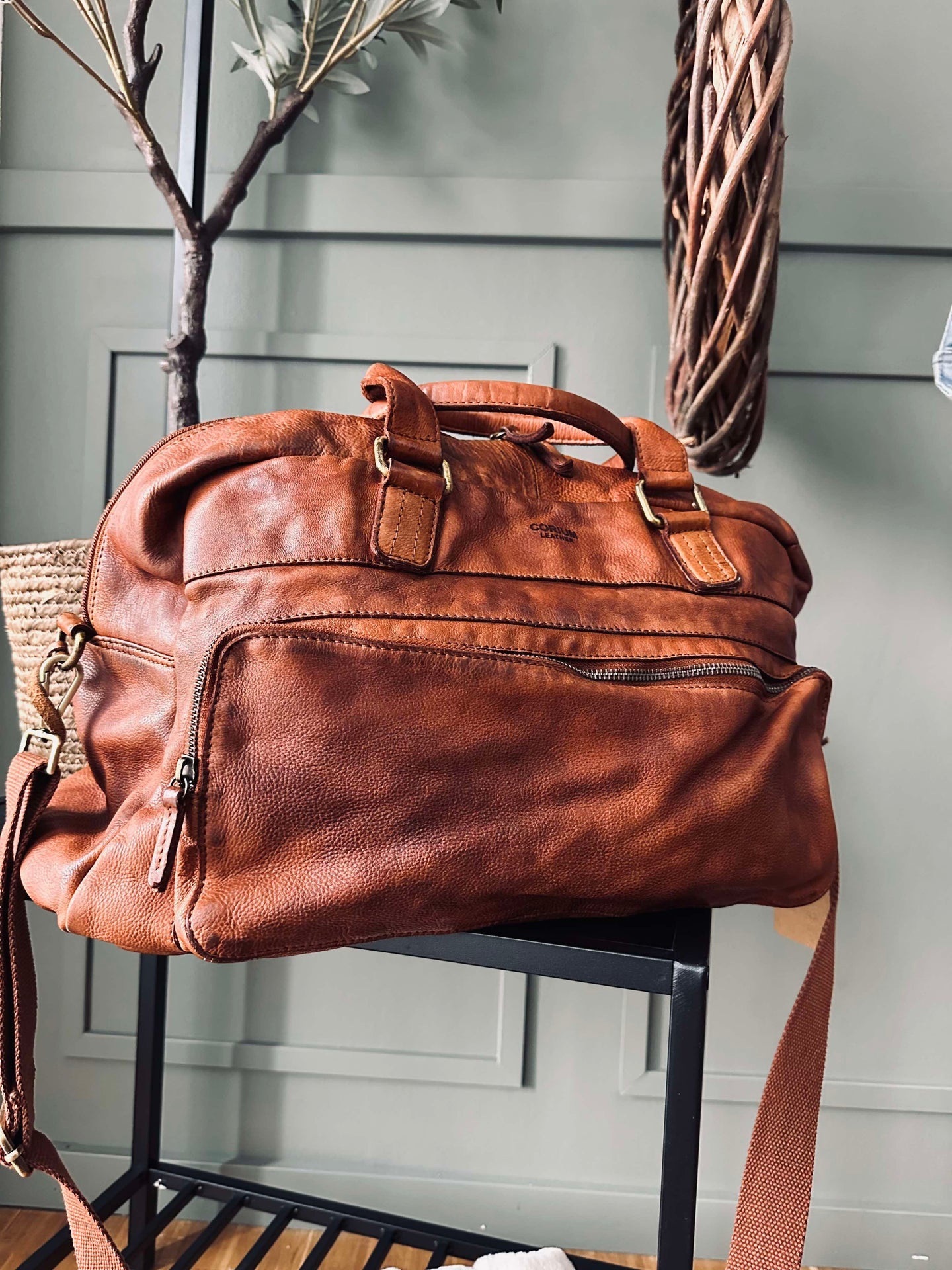 Wochenendtasche Raw boheme - Cognac