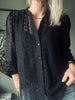 Bluse mit Spitze – Black