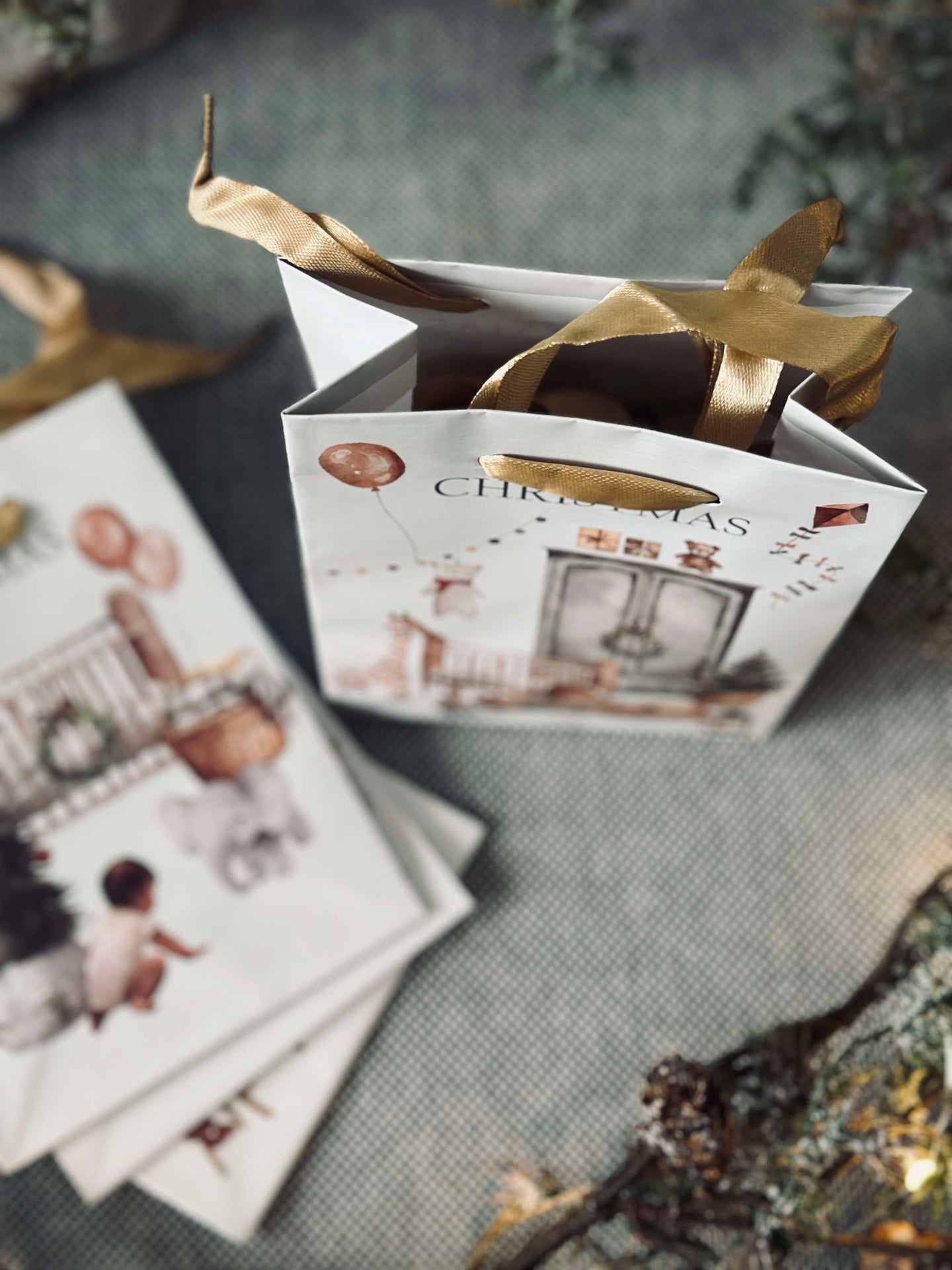 Geschenktüte Weihnachtsmotiv - 1 Stk.
