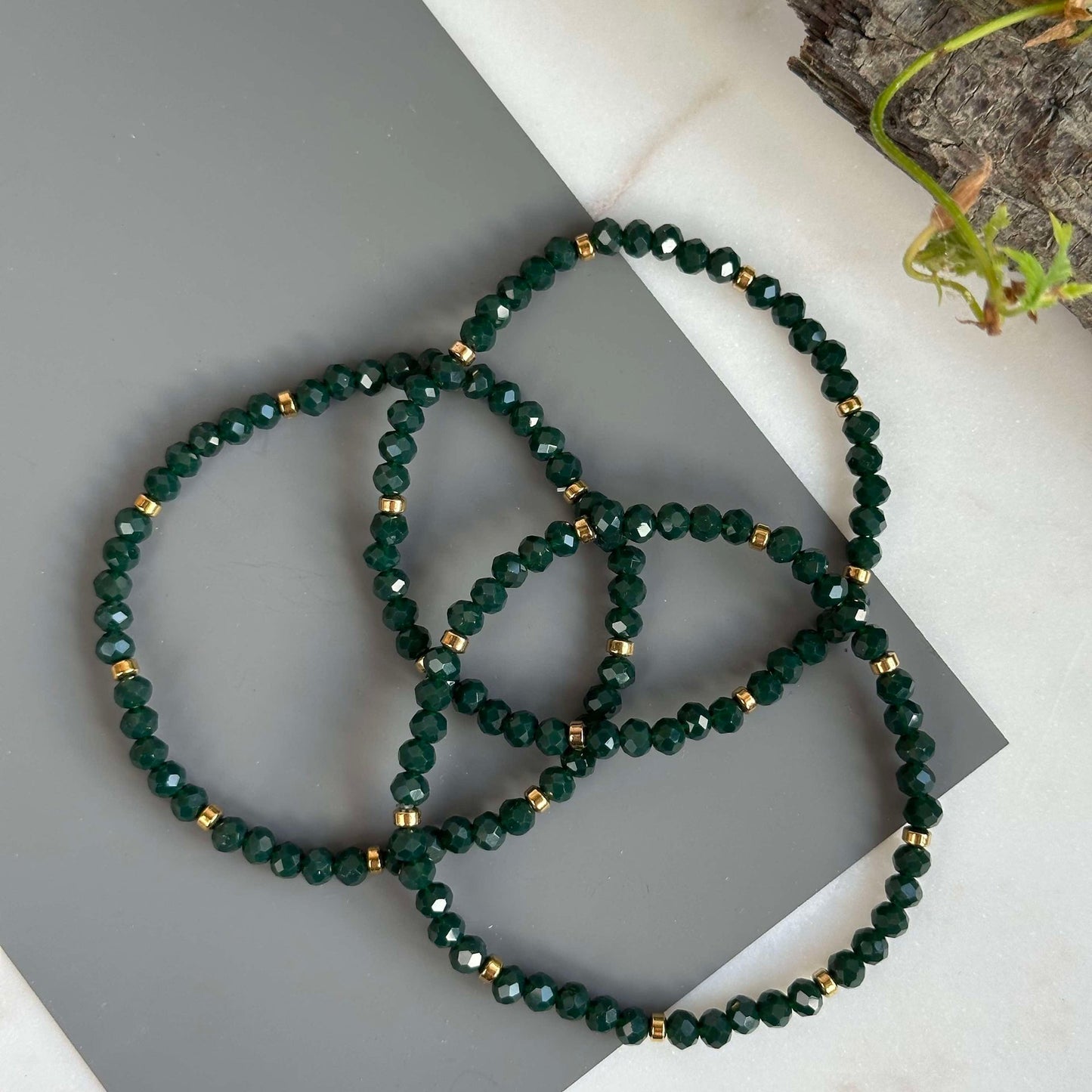 Armband Merle Forest Green - Set mit 3 Stück