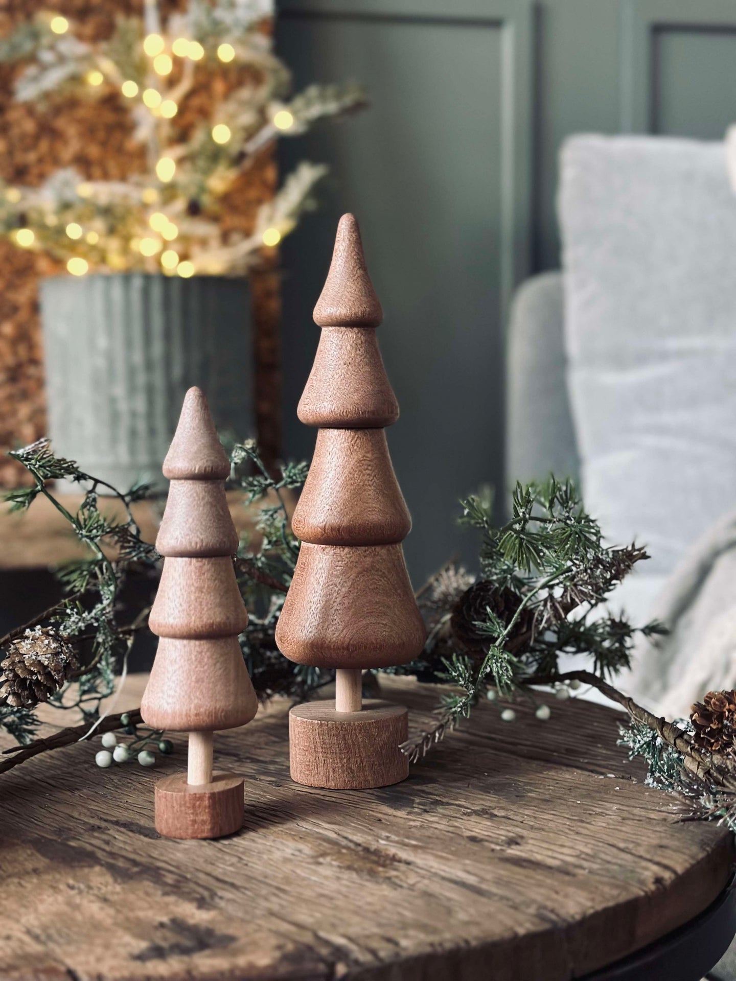 Weihnachtsbaum Wood - Braun klein