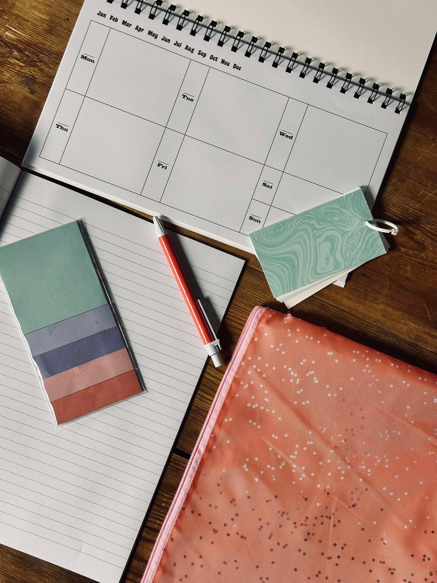 Set mit Notizbüchern und Tasche - Pastell