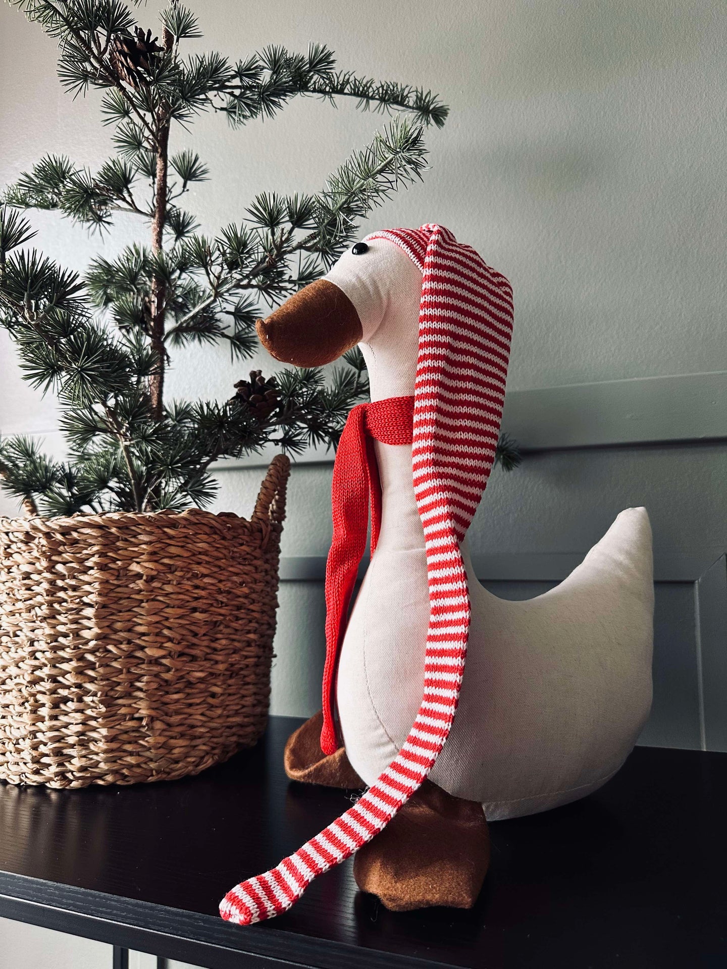 Weihnachtsente mit Mütze - Large