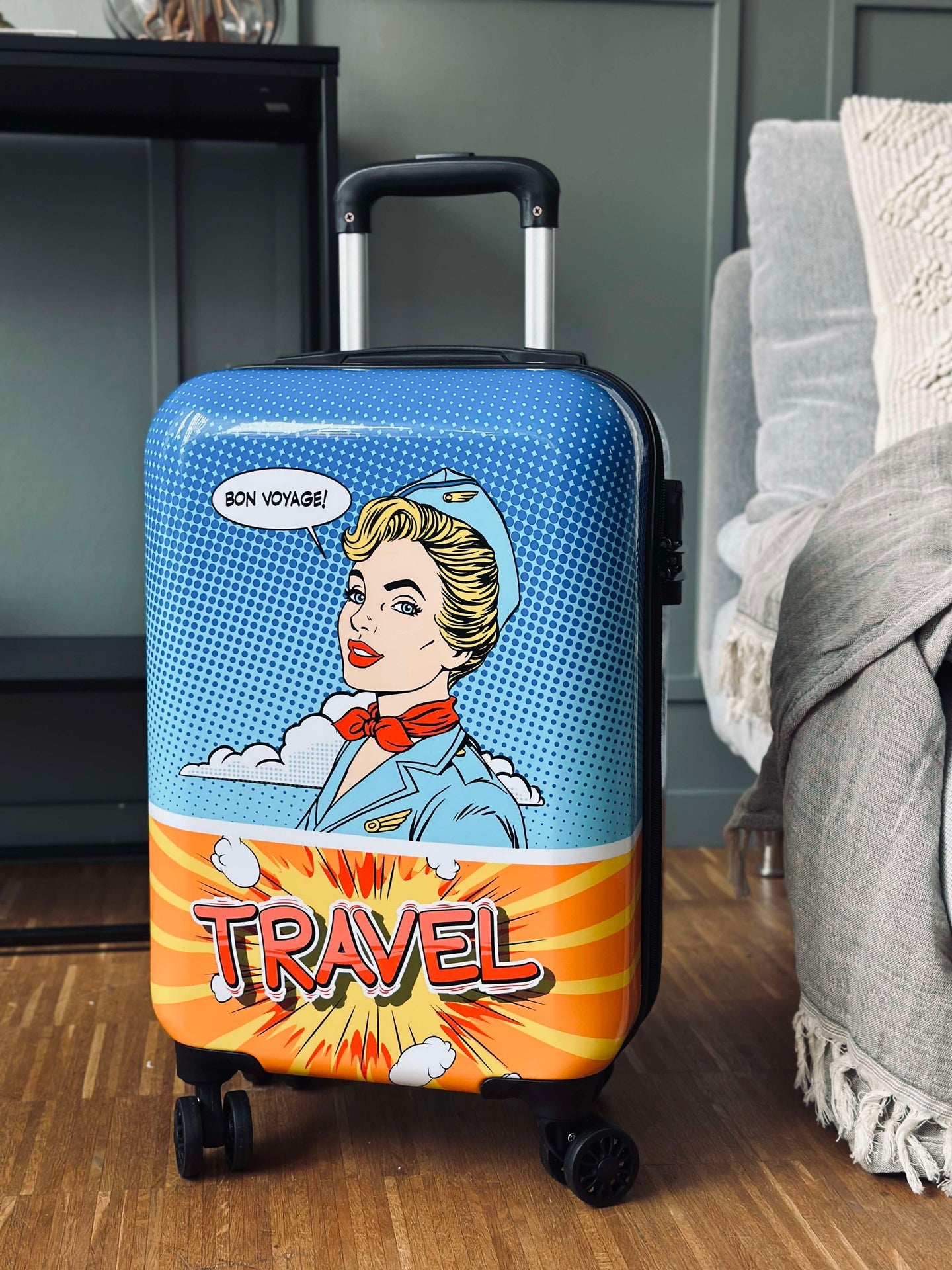 Trolley-Koffer - 55 cm - Blau