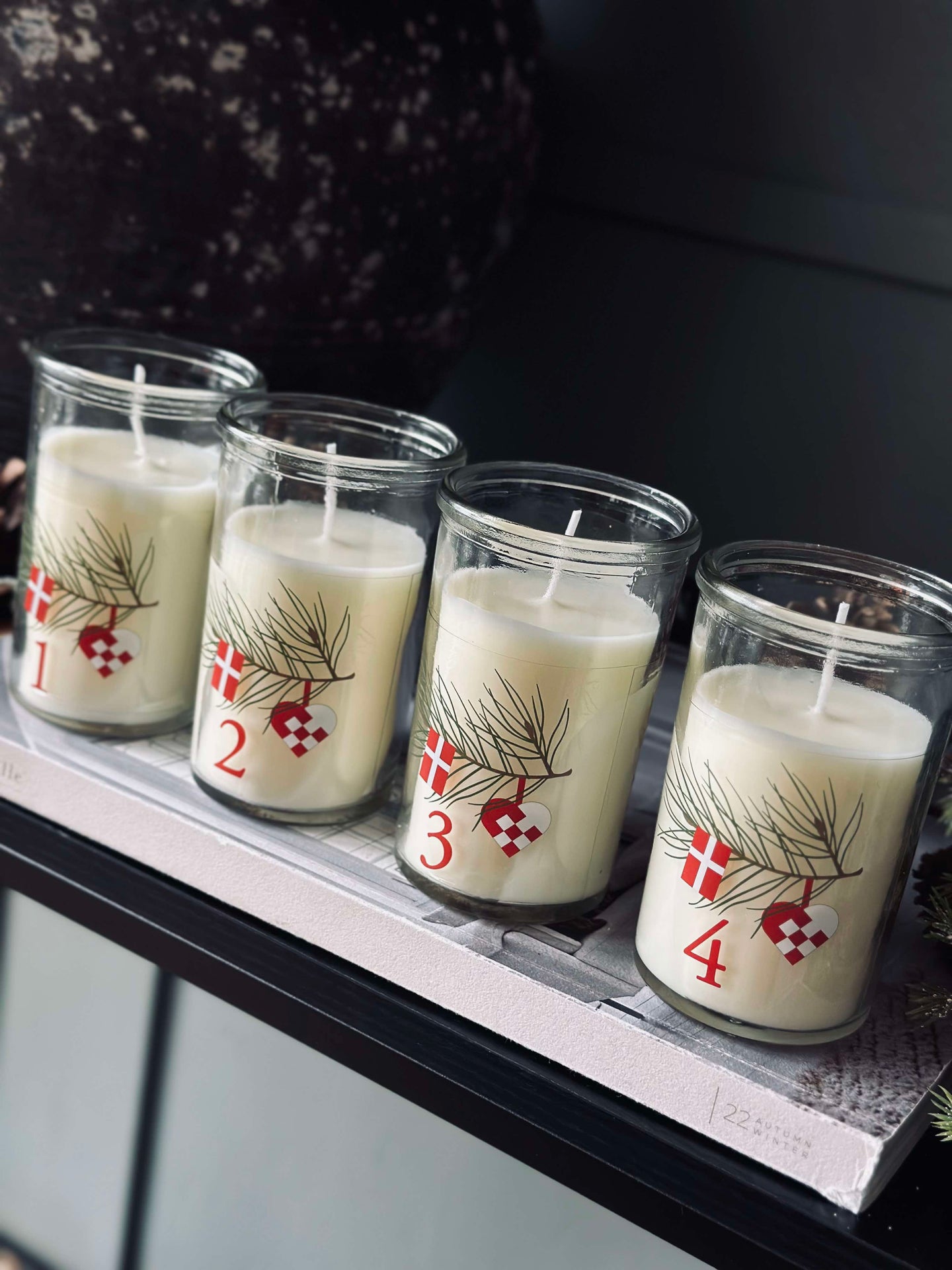 Adventslichter im Glas - Set mit 4 Stk.