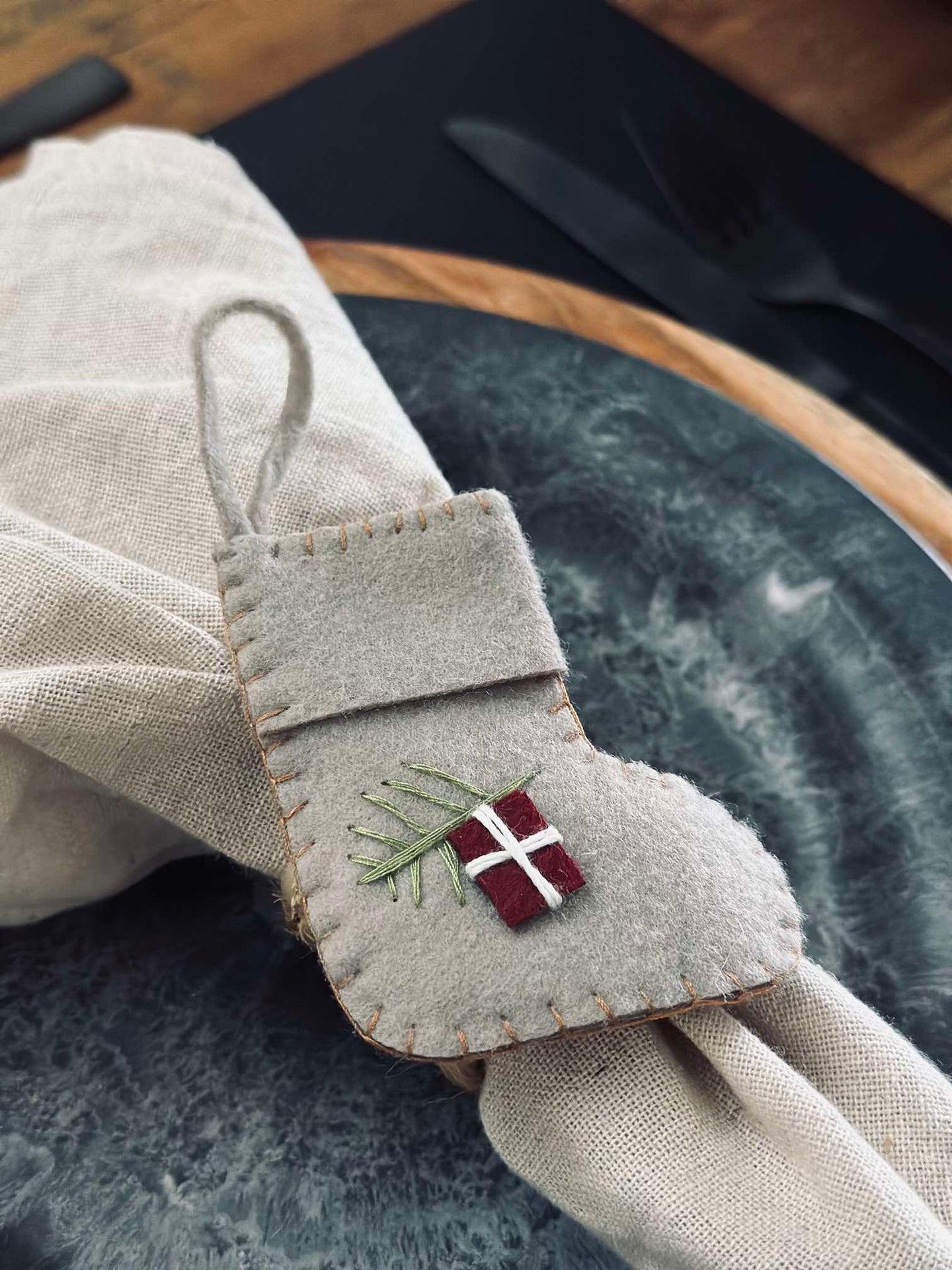 Weihnachtssocke zum Aufhängen - Mini