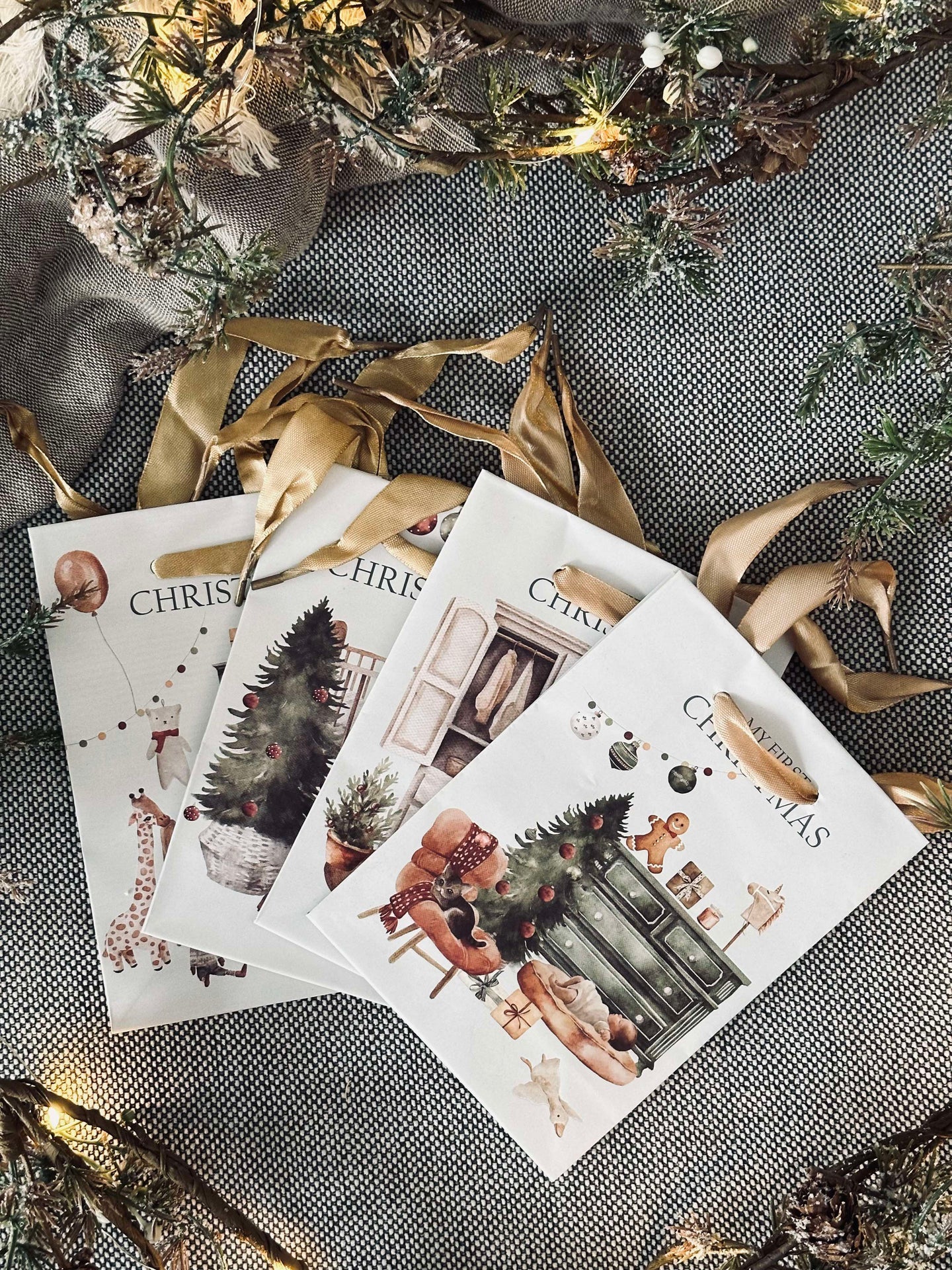Geschenktüte Weihnachtsmotiv - 1 Stk.