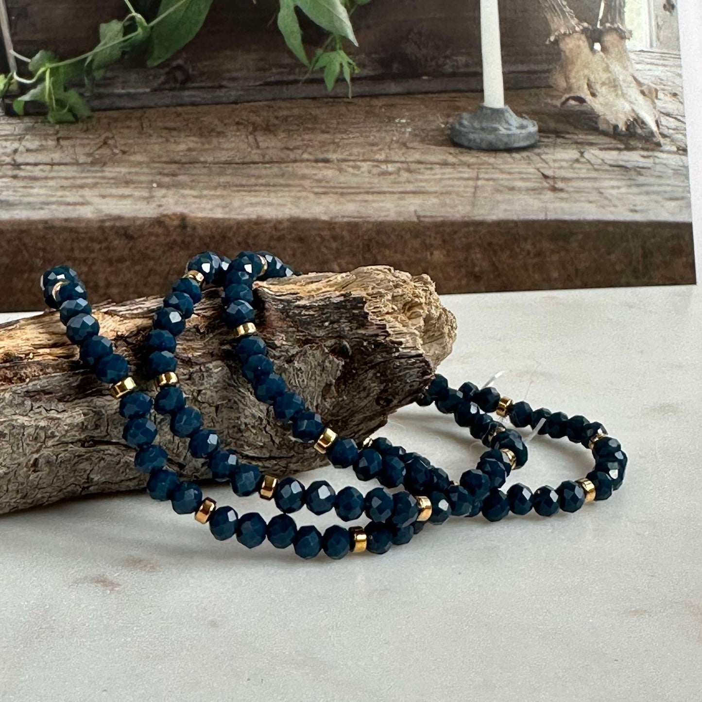 Armband Merle Meerblau - Set mit 3 Stück