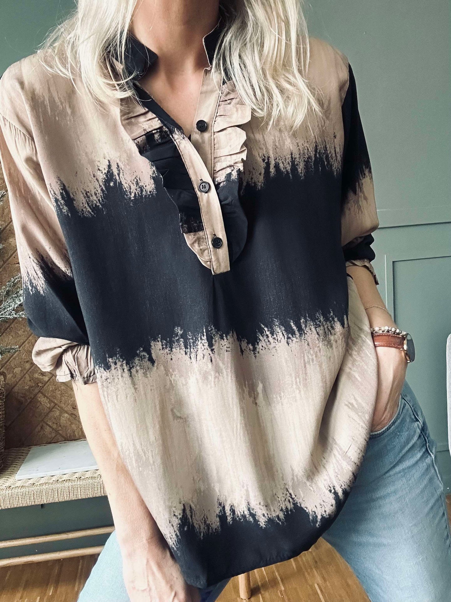 Hemd Aya Dark Camel