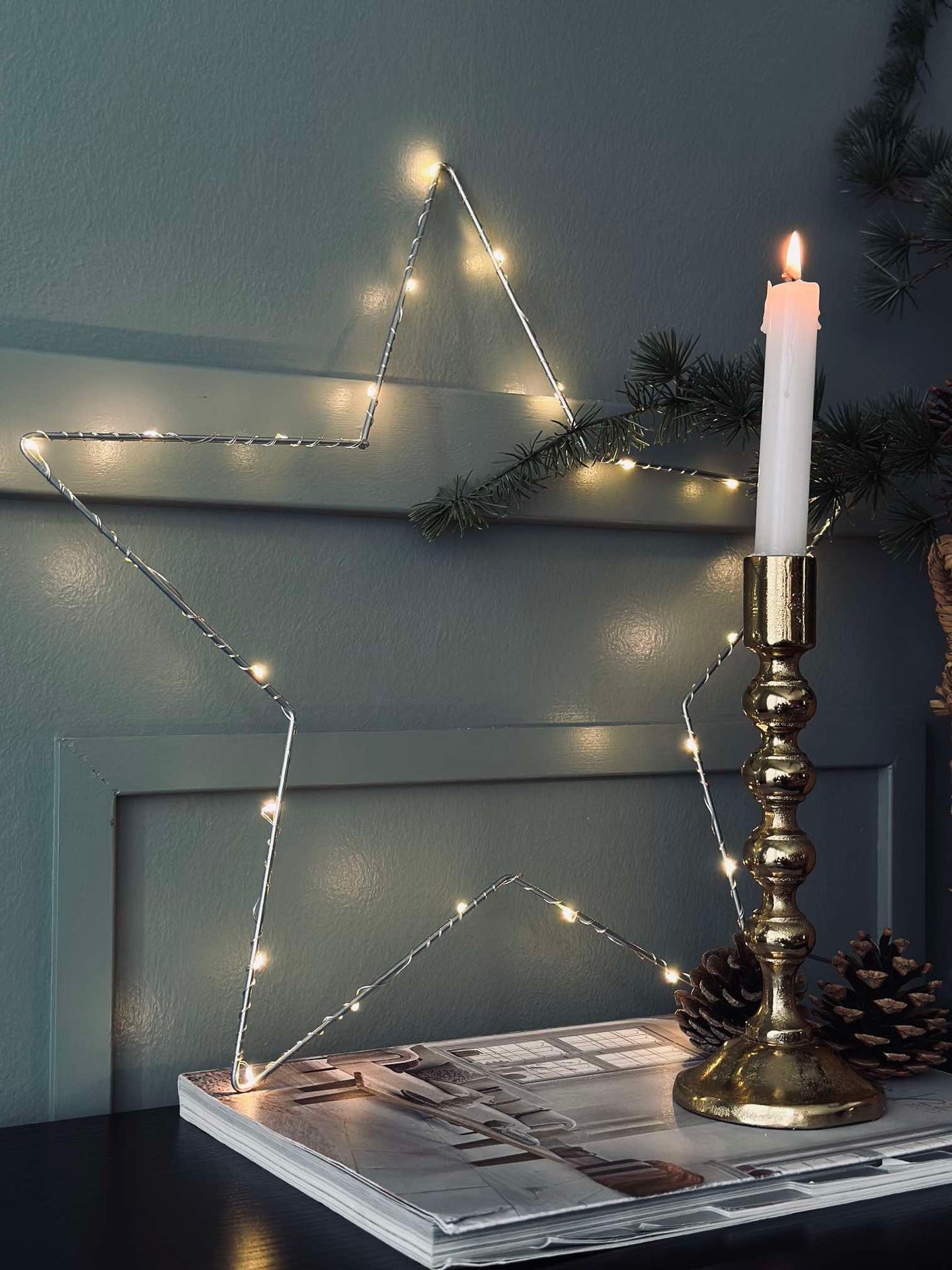 LED-Stern Silber 45 cm - für Innen- und Außenbereich zugelassen