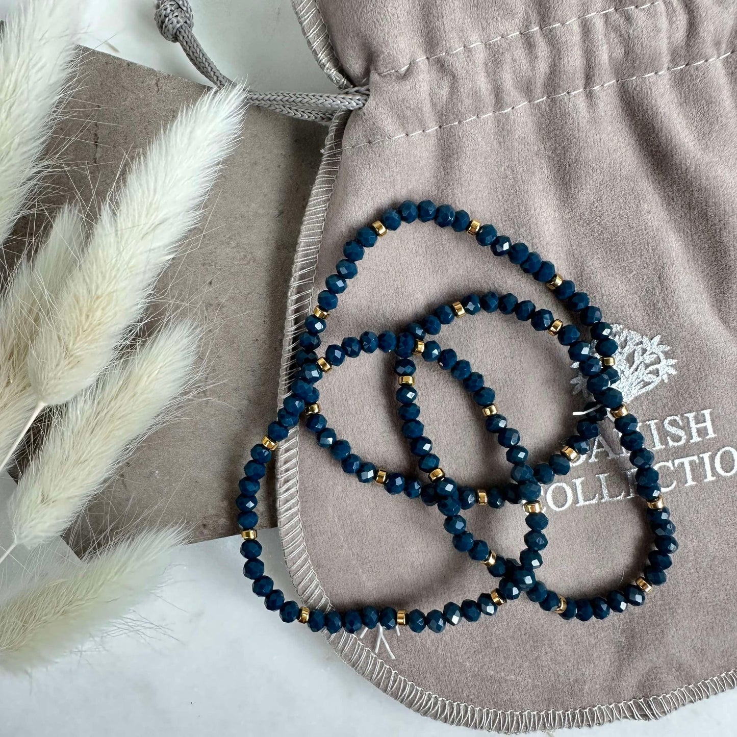 Armband Merle Meerblau - Set mit 3 Stück