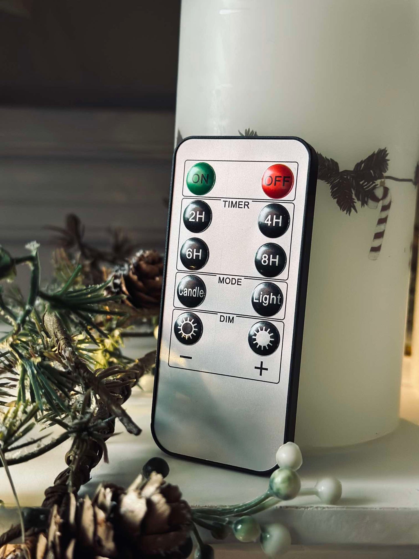 LED-Blockkerzen Weihnachten - Set mit 3 Stk.