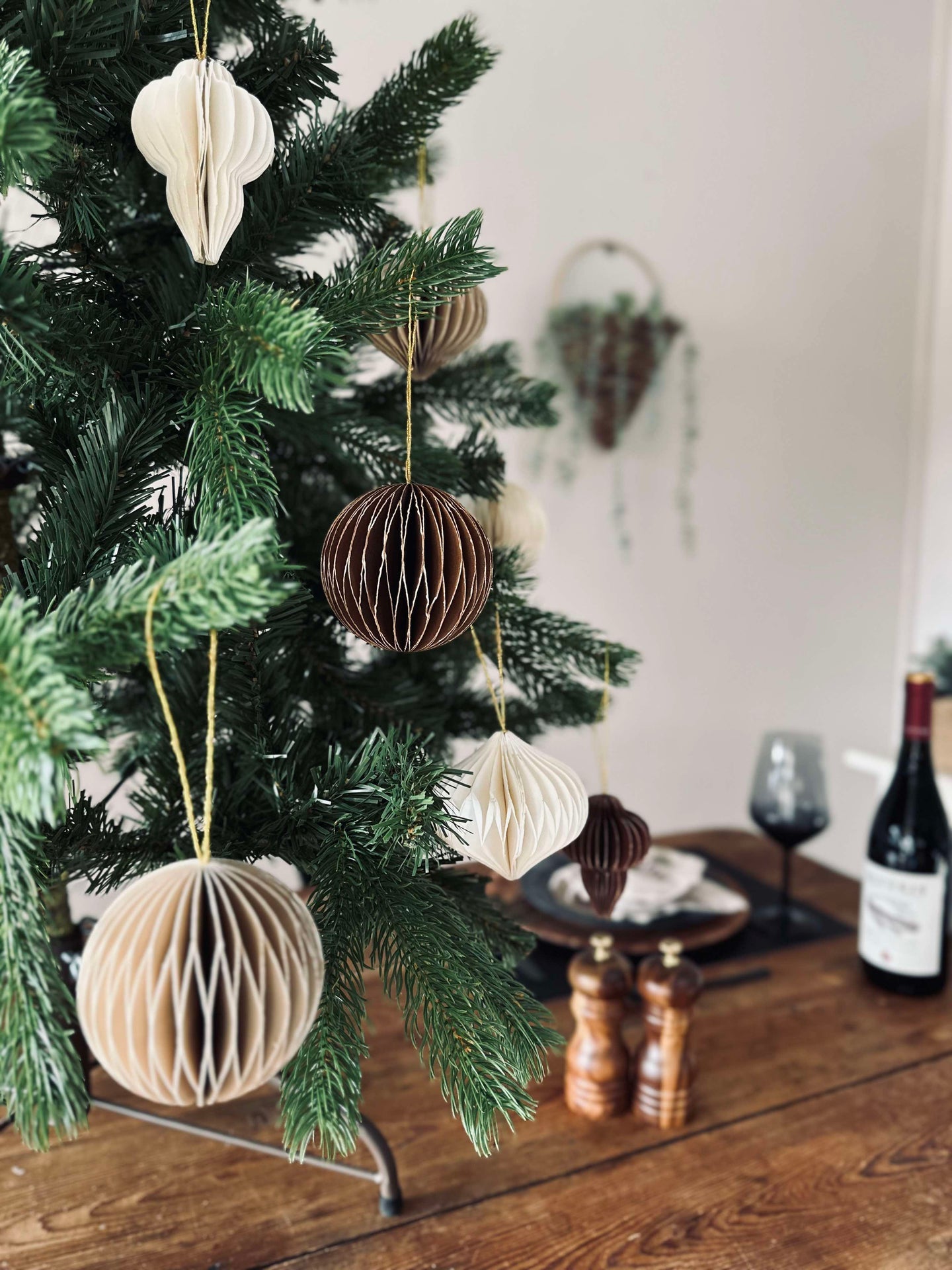 Weihnachtsanhänger aus Papier Large - 9 Stück