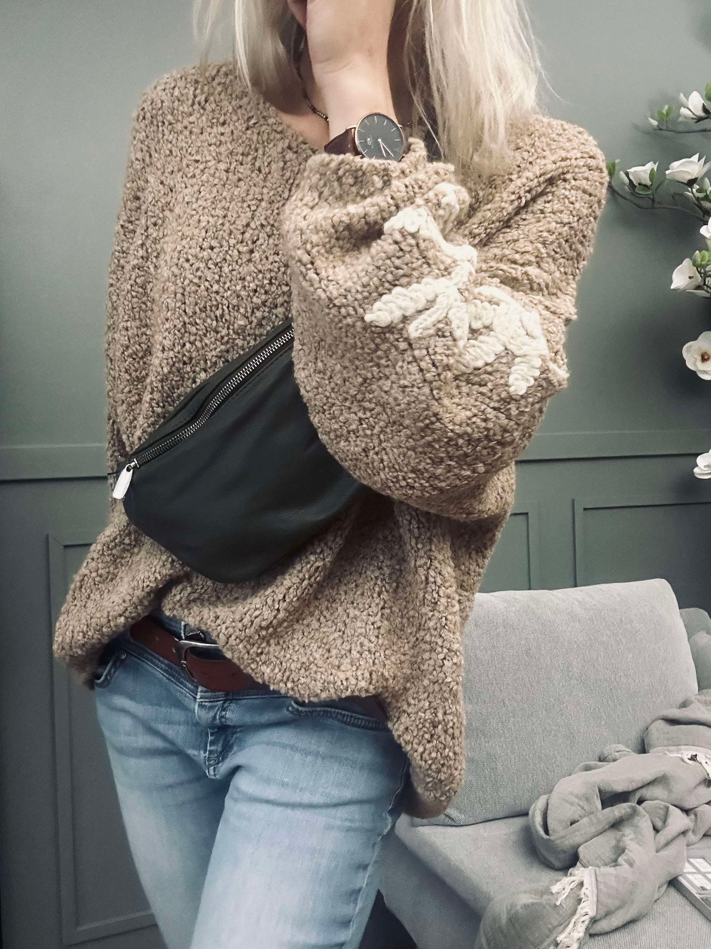Strick Almond Beige
