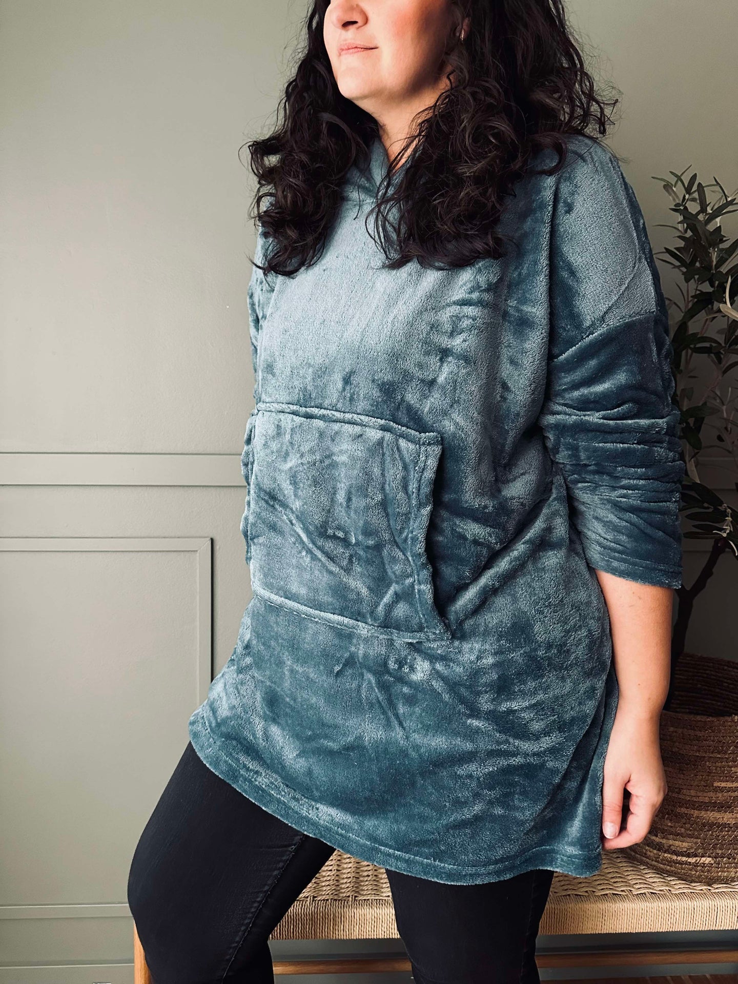 Hoodie Fleece Blau - S-XL