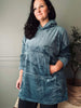 Hoodie Fleece Blau - S-XL