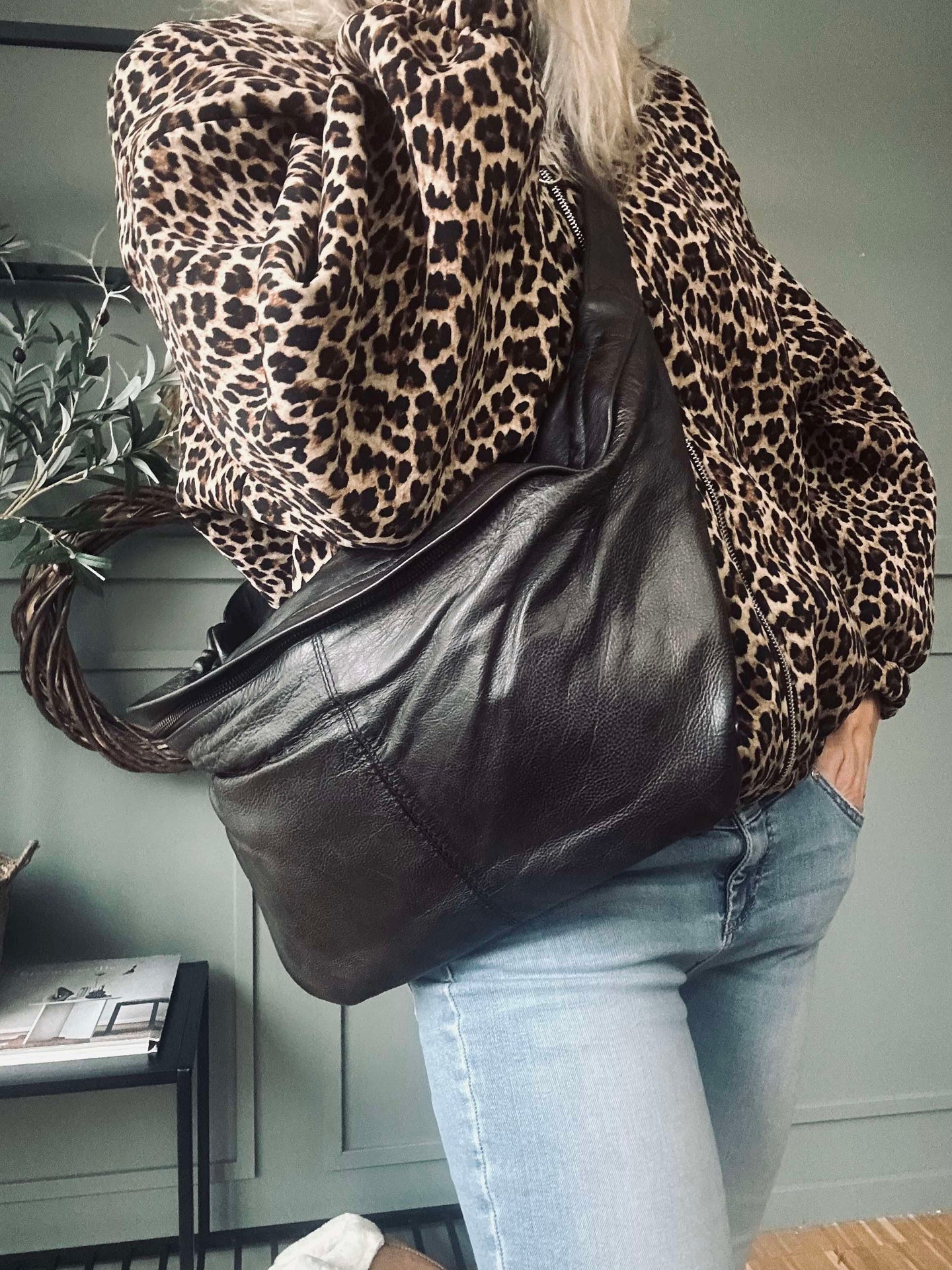 Cool Buffy XL Bauchtasche aus butterweichem Leder - Braun