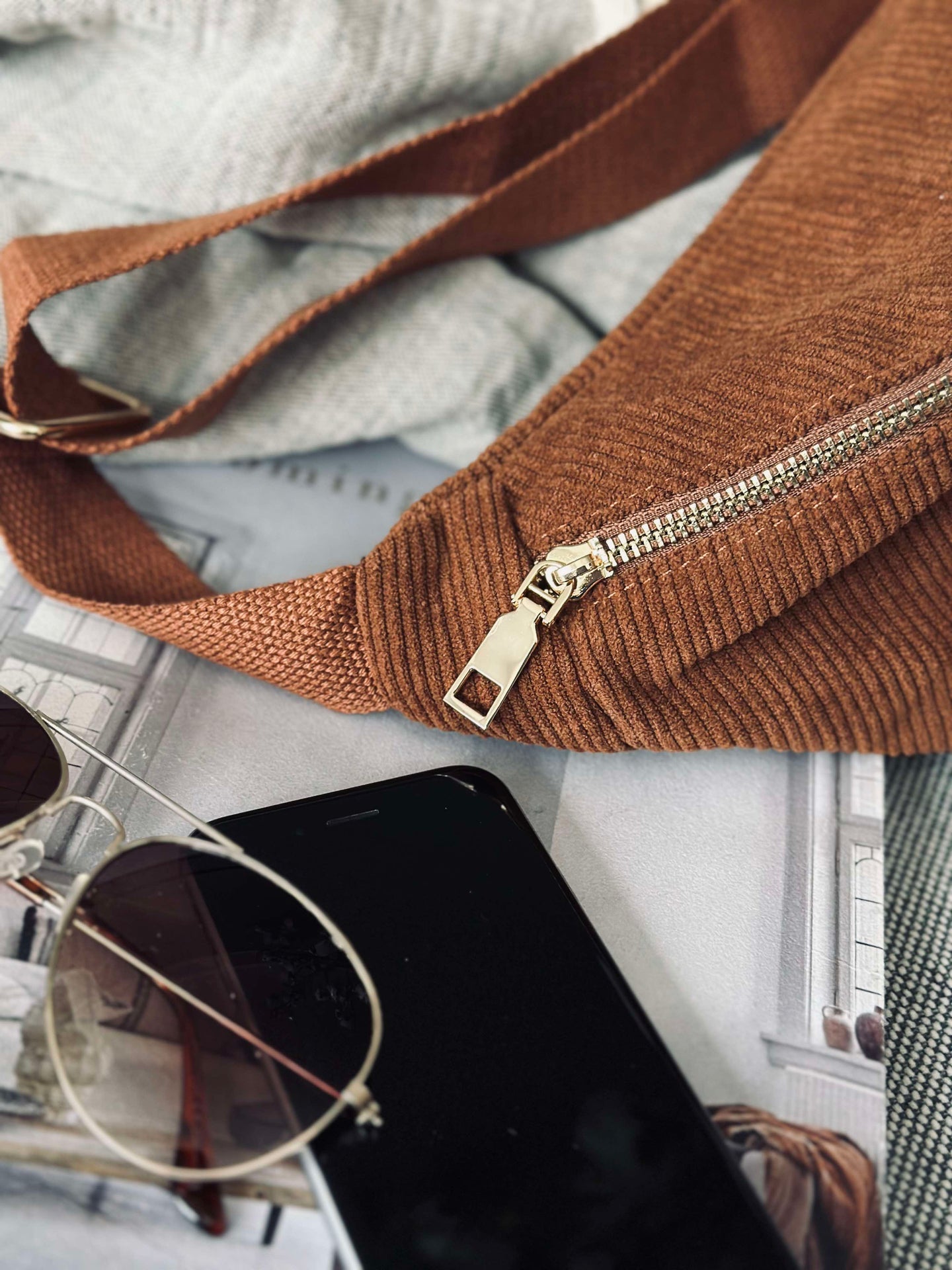 Bumbag - Whisky-Samt