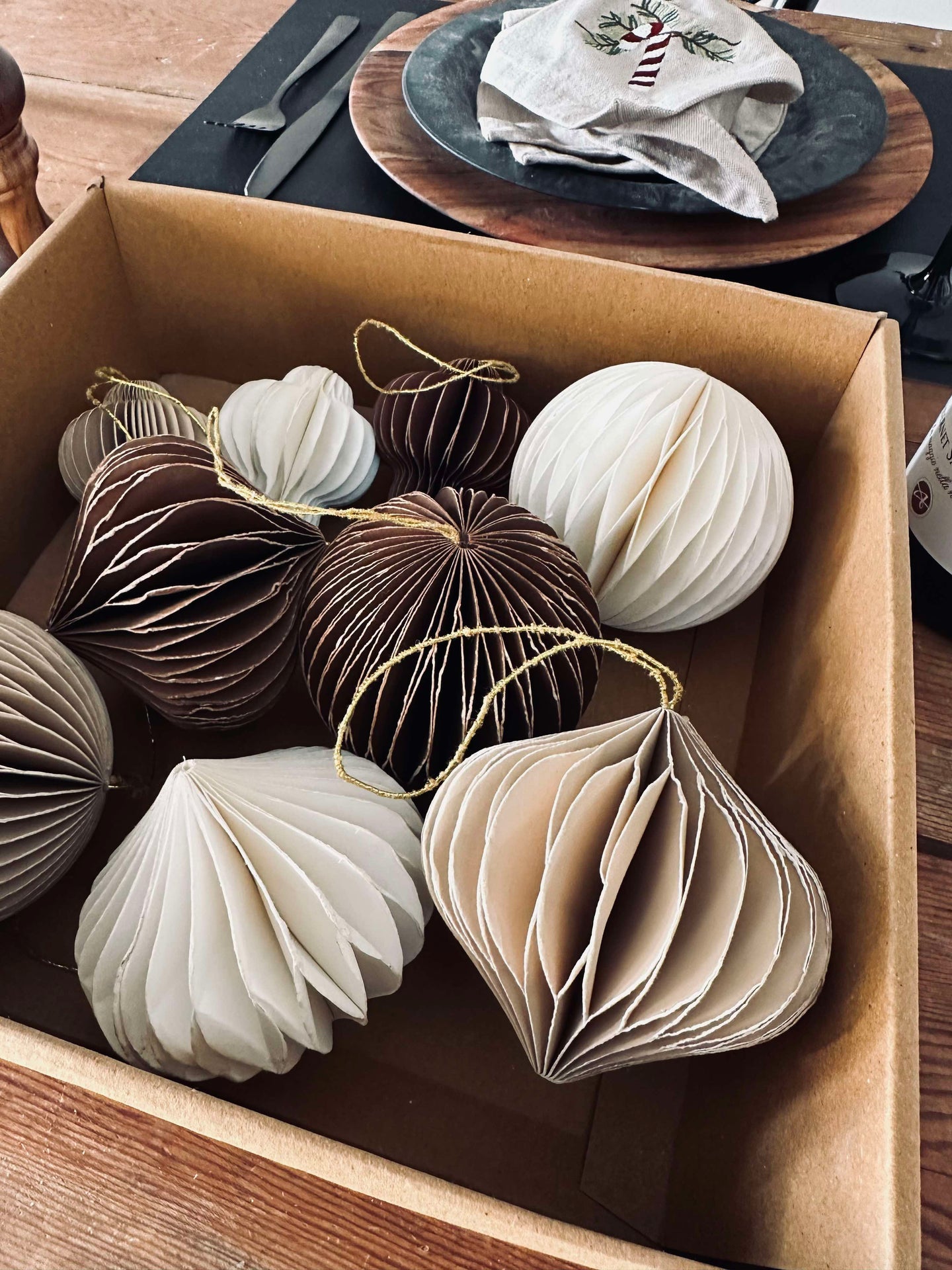 Weihnachtsanhänger aus Papier Large - 9 Stück